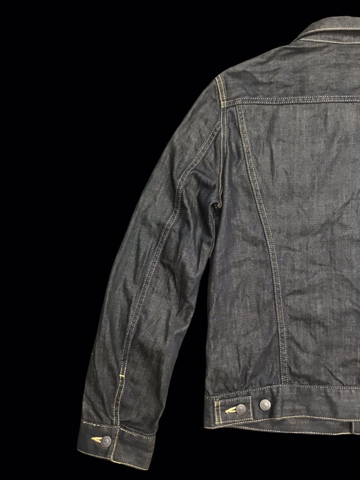 Japanese Brand 💥ARCHIVAL💥EDIFICE MUDWASH DENIM TRUCKER F201 Size US XS / EU 42 / 0 - 14 Thumbnail
