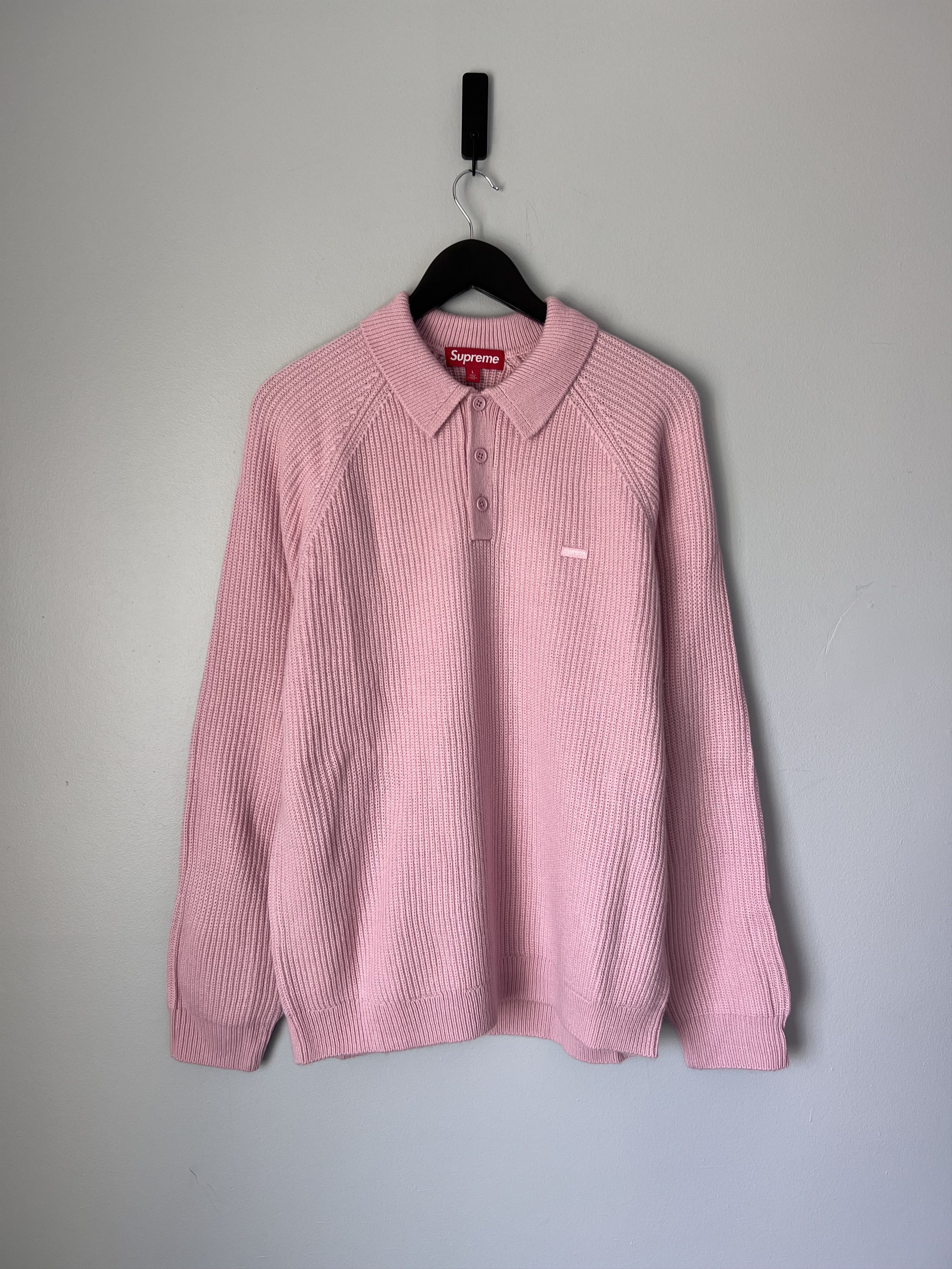 Supreme Supreme Flocked Logo Sweater | Grailed