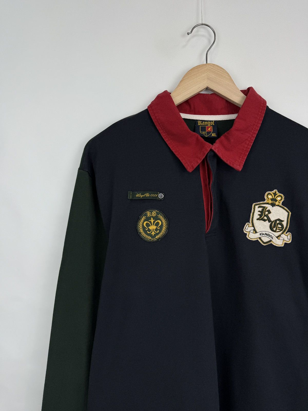 Kangol 🏉🇬🇧 Vintage Kangol British Heritage Rugby Long Sleeve Retro Size US XL / EU 56 / 4 - 2 Thumbnail