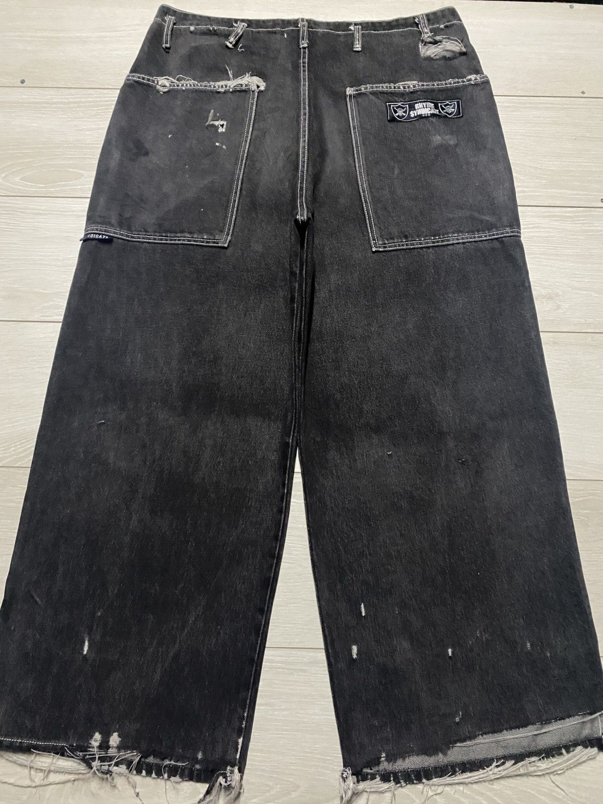 SKYLRK Syndicate Hip Hope Pants Crazy Baggy Like Jnco Style Size US 37 - 1 Thumbnail