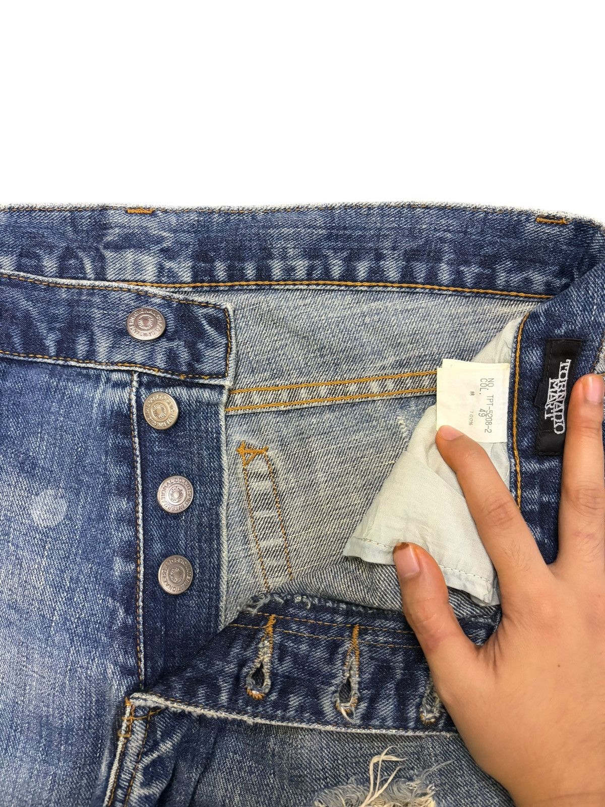 Tornado Mart Vintage Tornado Mart Ripped Distress Flare Jeans Size 32" / US 10 / IT 46 - 5 Thumbnail