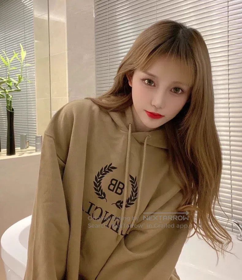 Balenciaga Balenciaga Brown Logo Letter Print Cotton Hooded Long Slee Size US XL / EU 56 / 4 - 8 Thumbnail