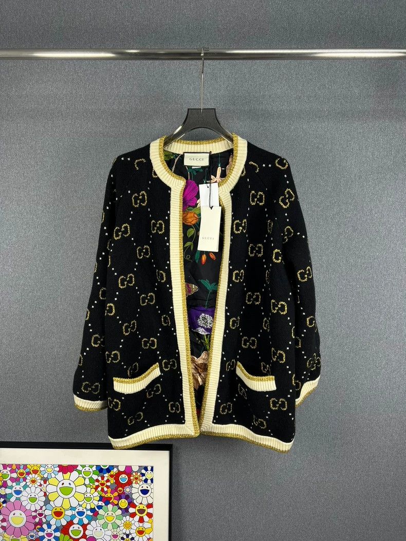 Gucci Gucci Logo Cardigan Sweater with Tags - dmc Size US L / EU 52-54 / 3 - 1 Thumbnail