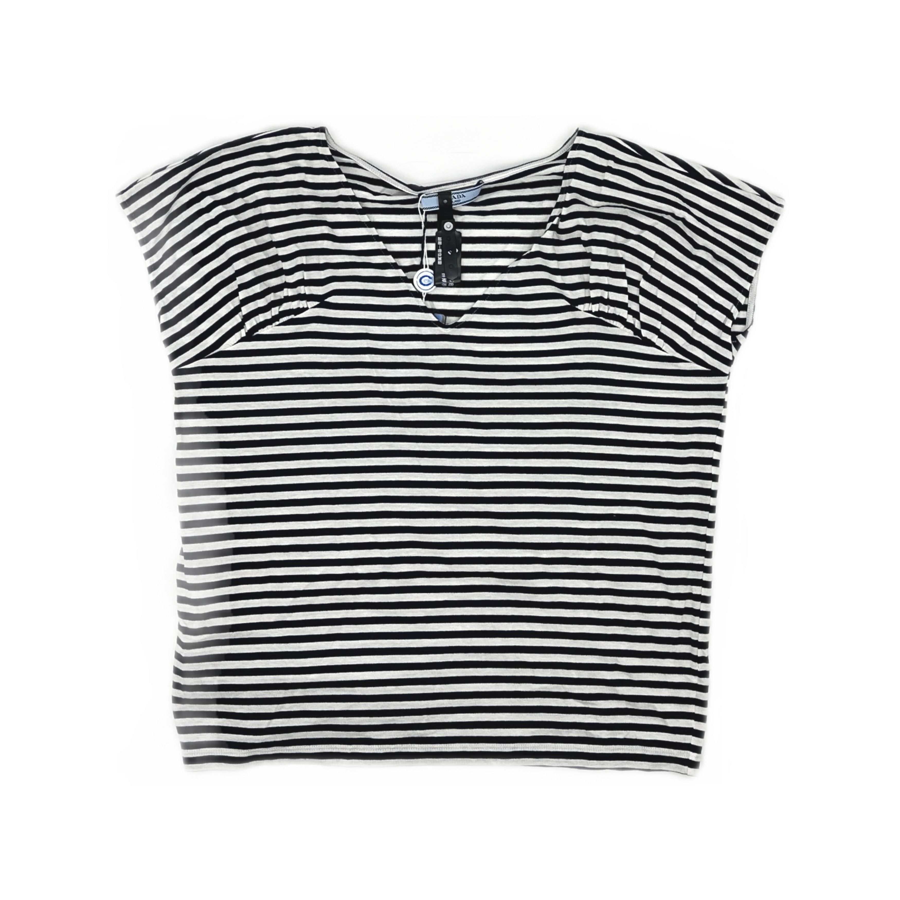 Prada Prada Striped Short Sleeve T-Shirt Size M Size M / US 6-8 / IT 42-44 - 1 Thumbnail