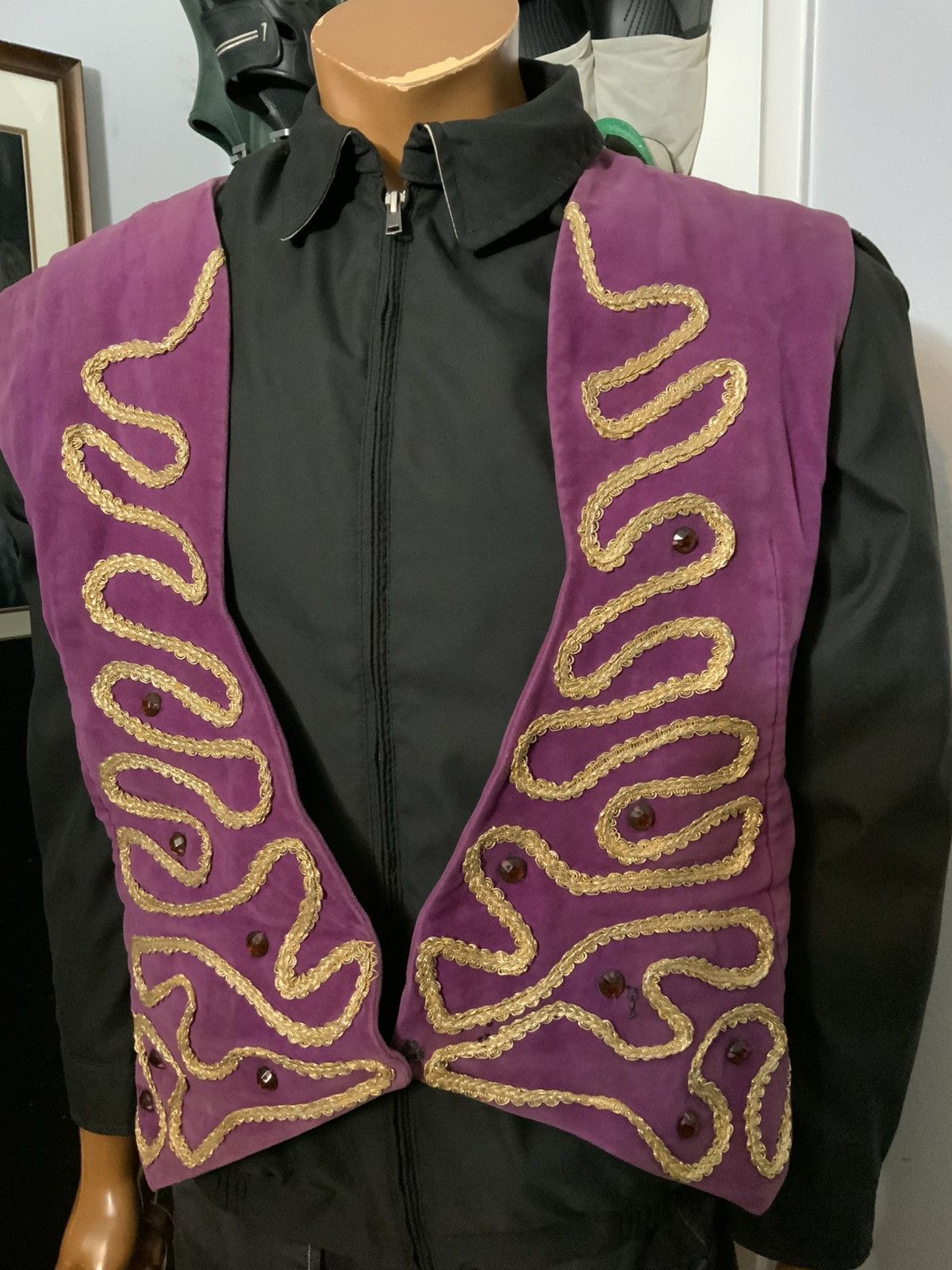 Vintage Marching Band Steampunk Purple Haze Velvet Hendrix Vest Size US M / EU 48-50 / 2 - 12 Thumbnail