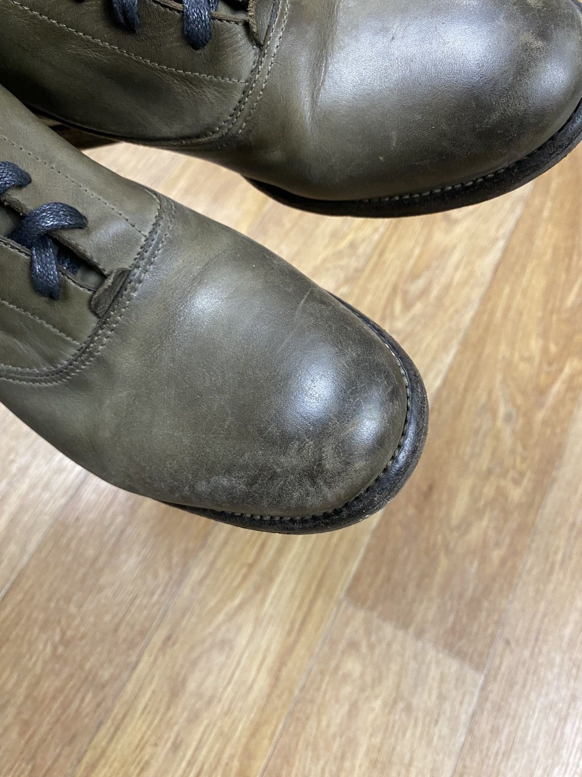 Leather × Sartore Sartore Paris Olive Green Leather Ankle Boots Size: 38 Size US 8 / IT 38 - 5 Thumbnail