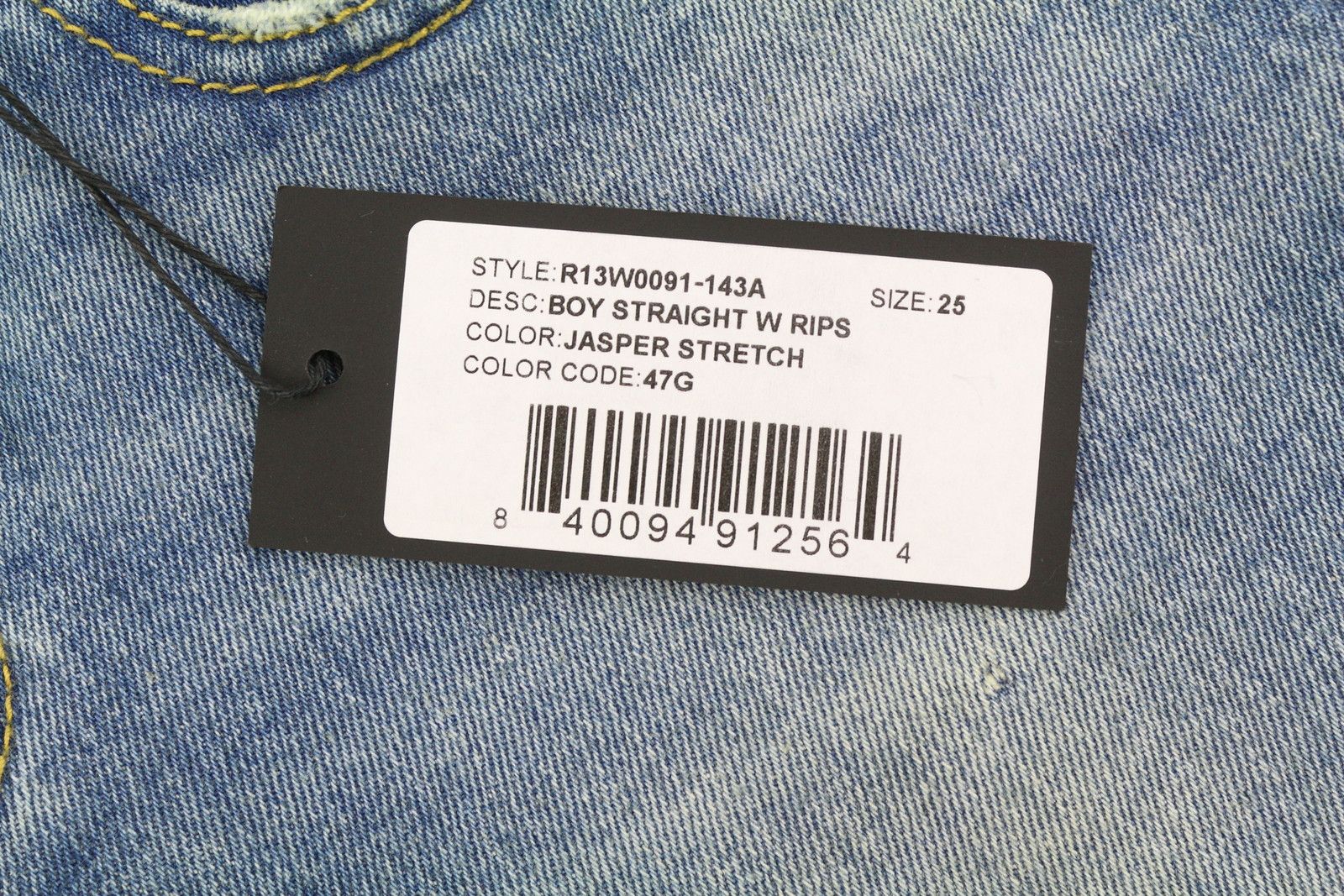 R13 BOY STRAIGHT 25 Jasper Stretch Ankle Length Jeans 84432 Size 25" / US 0 / IT 36 - 7 Thumbnail