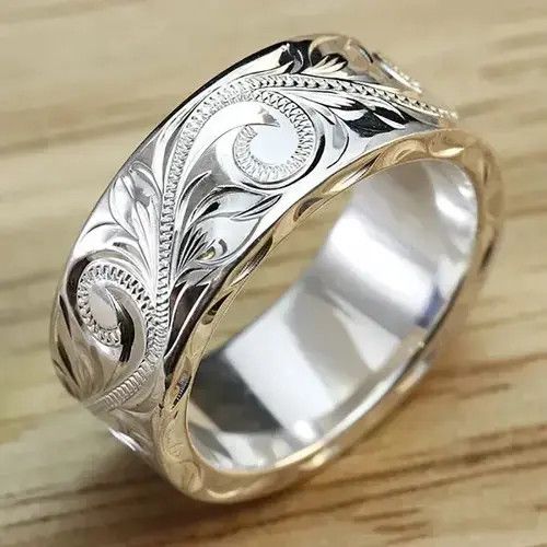 Jewelry × Vintage Elegant Pattern Ring Size 7 8 9 10 11 Size ONE SIZE - 1 Thumbnail