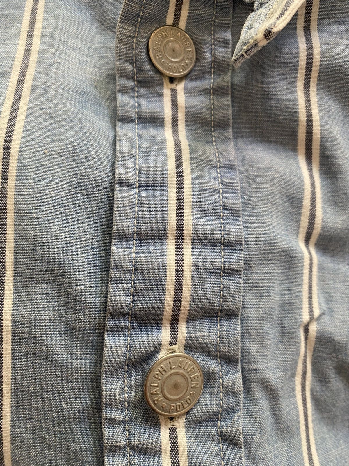 Polo Ralph Lauren Vintage New Polo Ralph Lauren Blue Button Up Polo Country Size US XXL / EU 58 / 5 - 2 Thumbnail