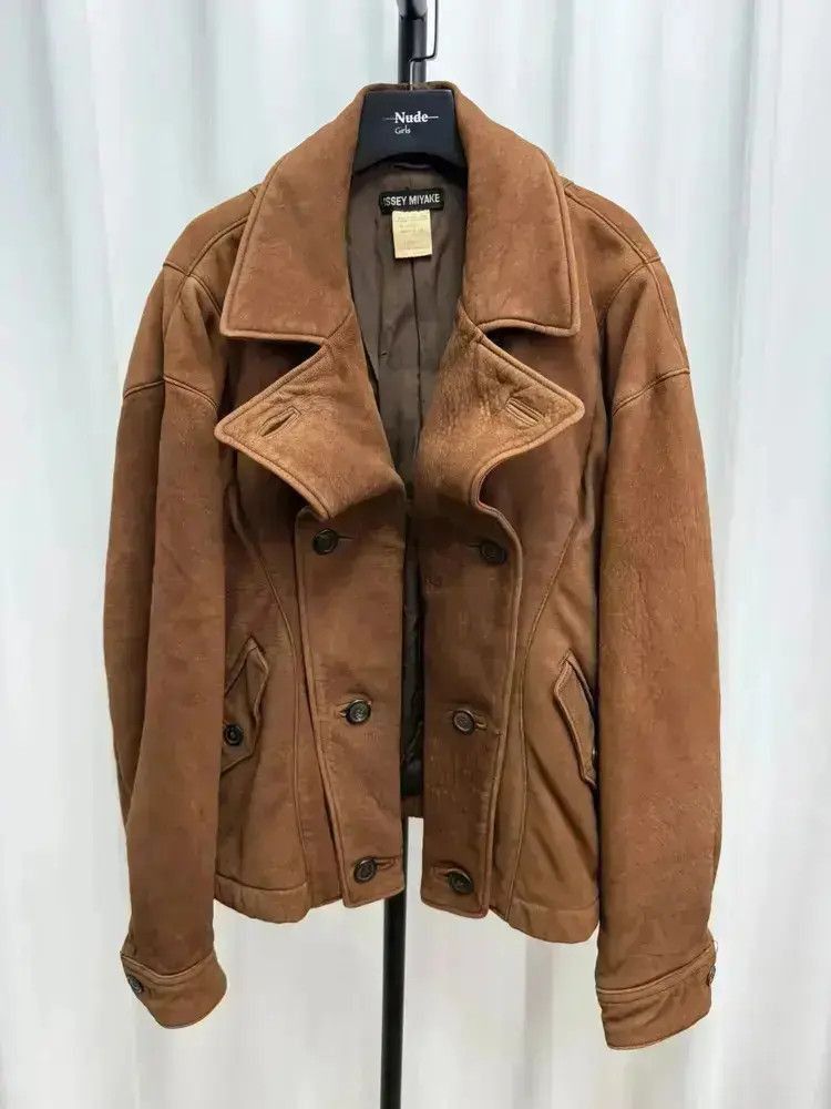 Issey Miyake Issey Miyake Double Button Lamb Leather Jacket-2507 Size US M / EU 48-50 / 2 - 1 Thumbnail