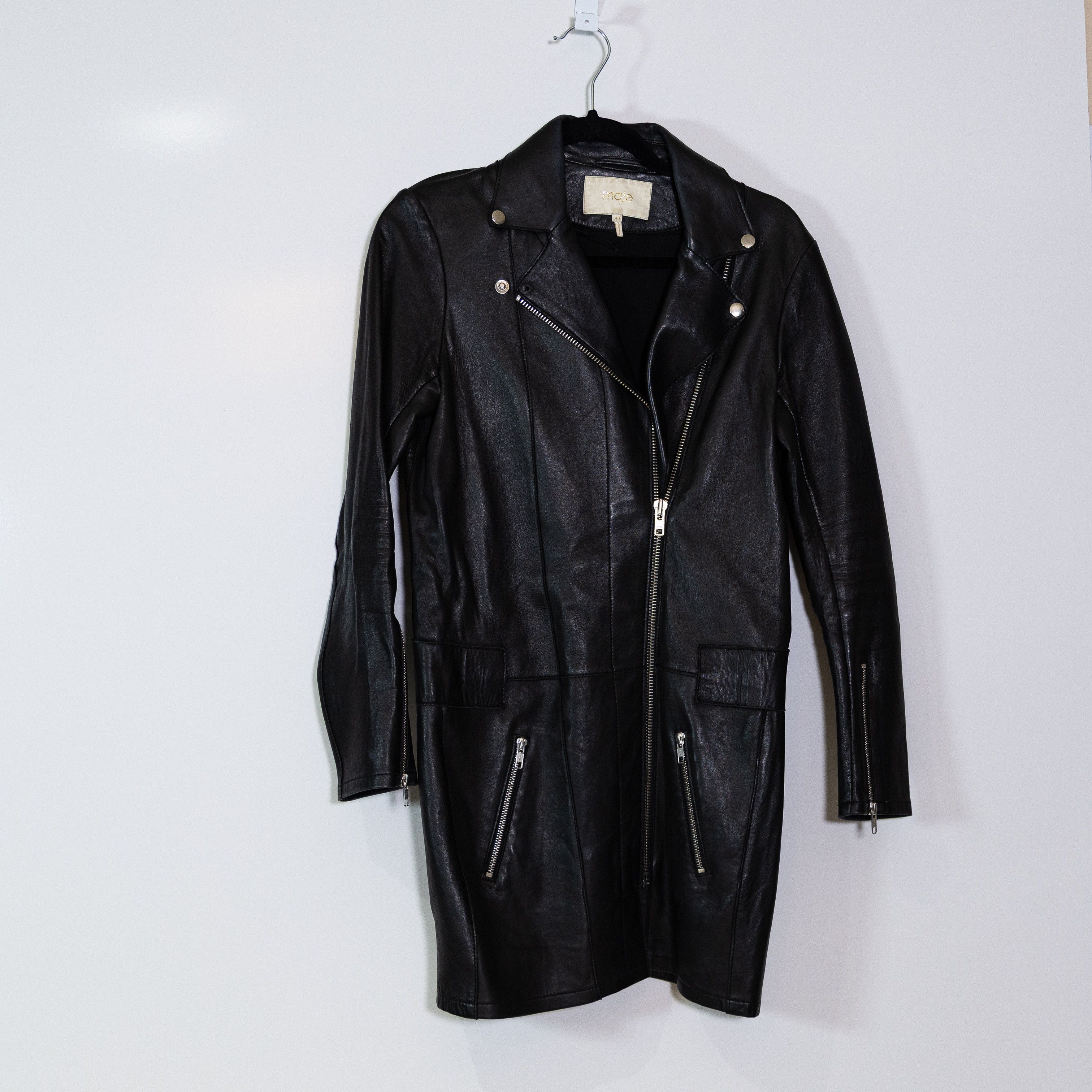 Maje Maje Women's Genuine Leather Asymmetrical Size L / US 10 / IT 46 - 1 Thumbnail