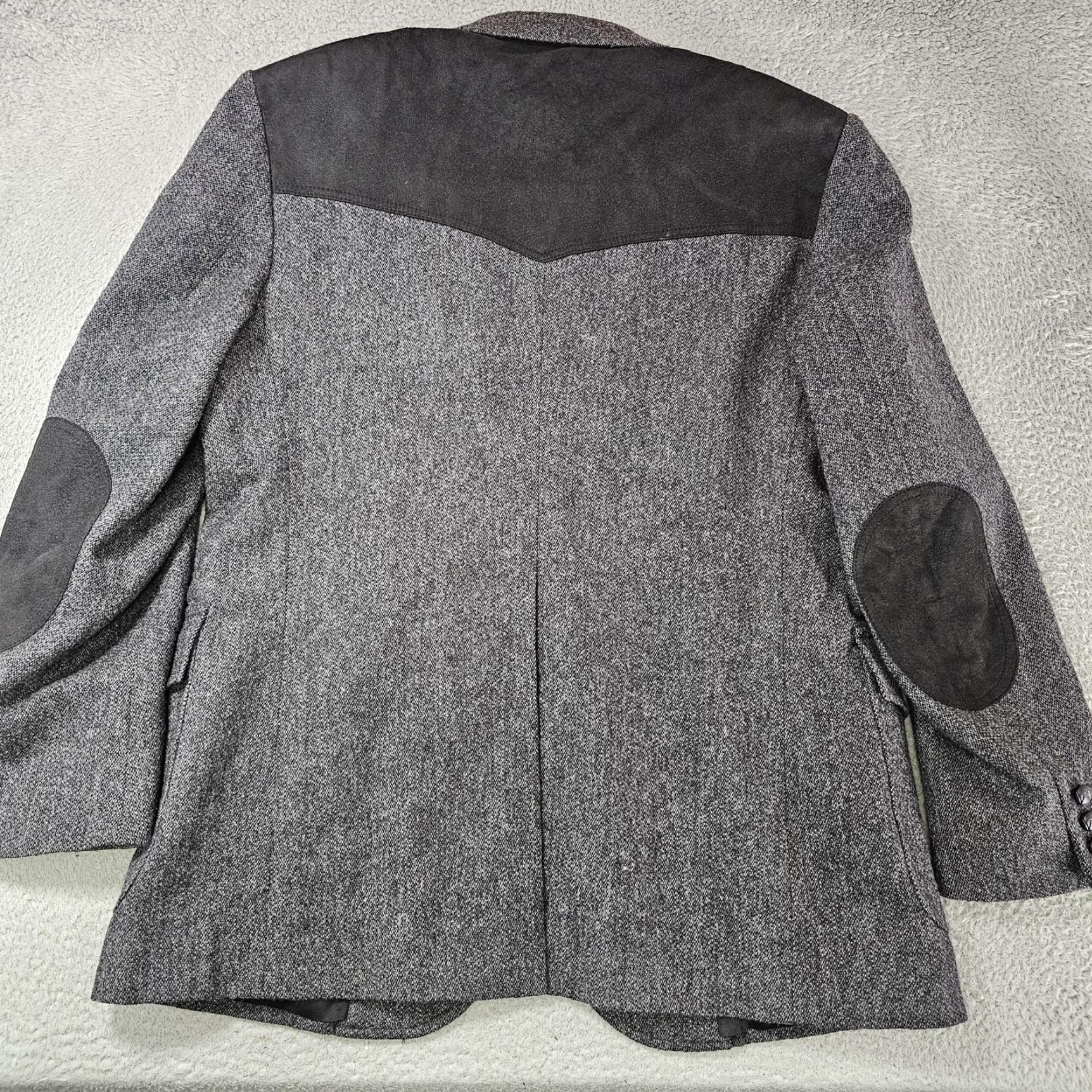 Pendleton VINTAGE Pendleton Jacket Mens 44 Gray Wool Suede Elbow Patches 80s Size US S / EU 44-46 / 1 - 6 Thumbnail