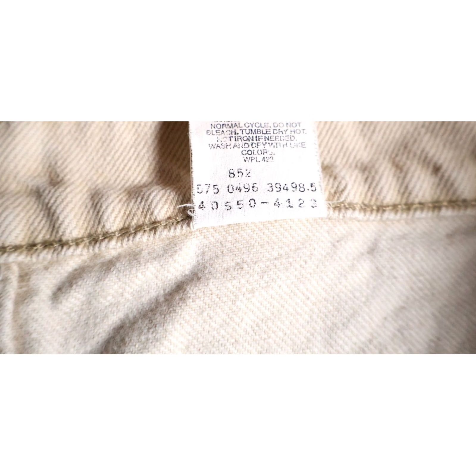 Levi's VINTAGE Levi's 550 Jeans Mens 33 x 29 Ivory Relaxed Tapered Orange Tab Men Jeans 90s Hipster Retro Vintage Grunge Casual All Seasons Mens Size US 33 - 4 Thumbnail