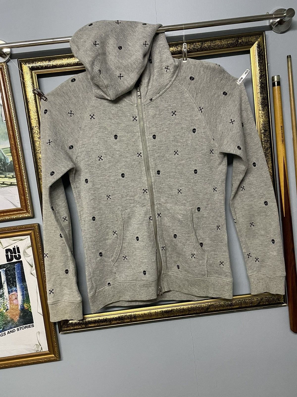Japanese Brand Vintage 1990s Japan Designer Ppfm Skull Iconic Punk Hoodie Size US S / EU 44-46 / 1 - 2 Thumbnail