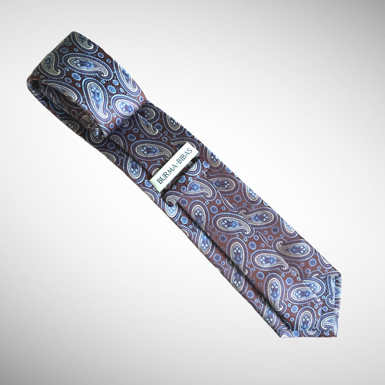 Burma Bibas BURMA-BIBAS 100% Silk Paisley Print Neck Designer Tie Size ONE SIZE - 5 Thumbnail