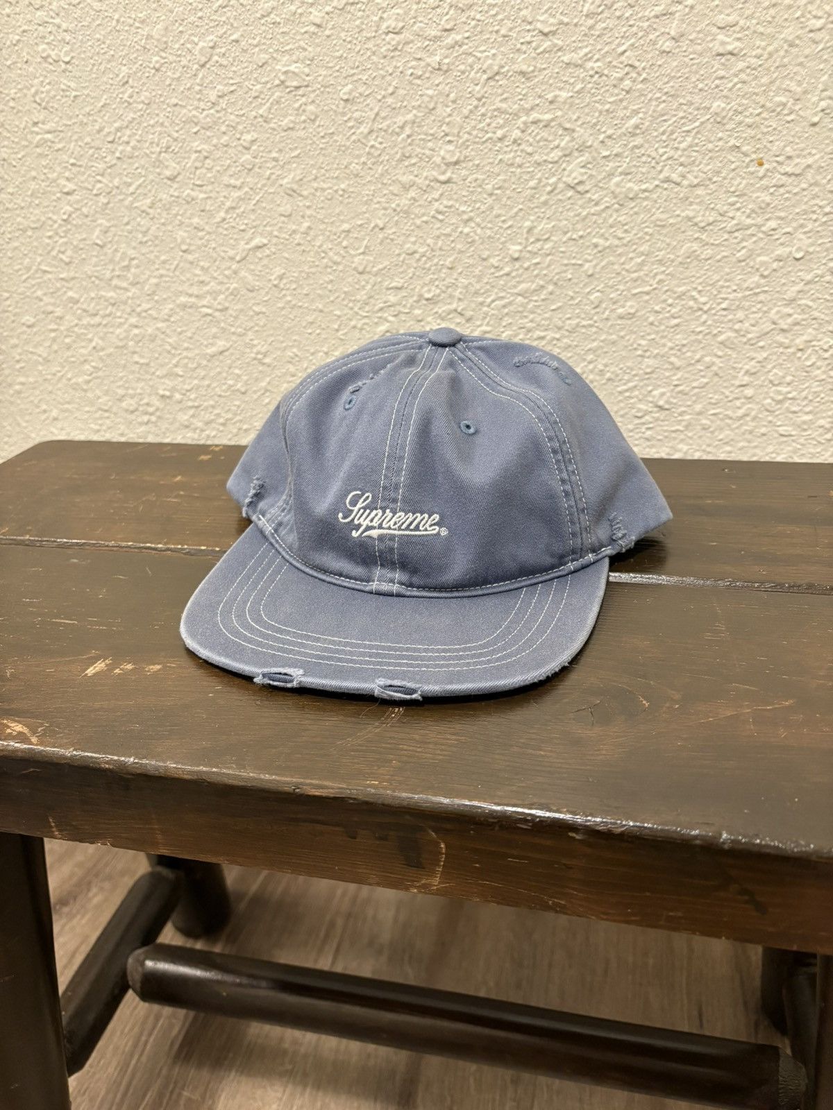 Supreme Supreme Distressed Script 6-Panel Size ONE SIZE - 2 Thumbnail