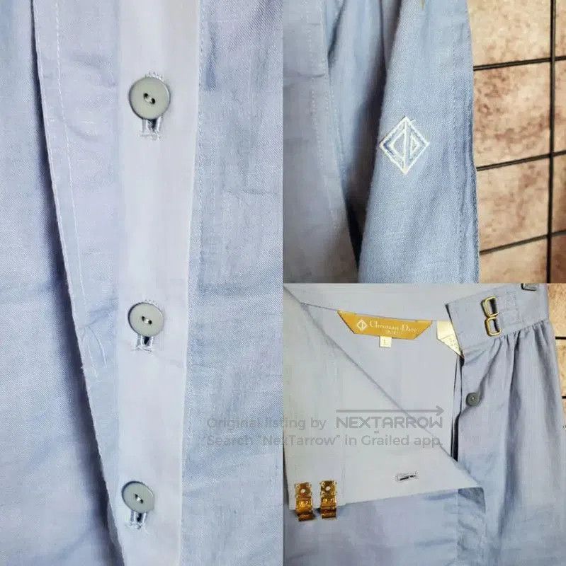 Dior Dior Embroidered Blue A. Size 26" / US 2 / IT 38 - 6 Thumbnail