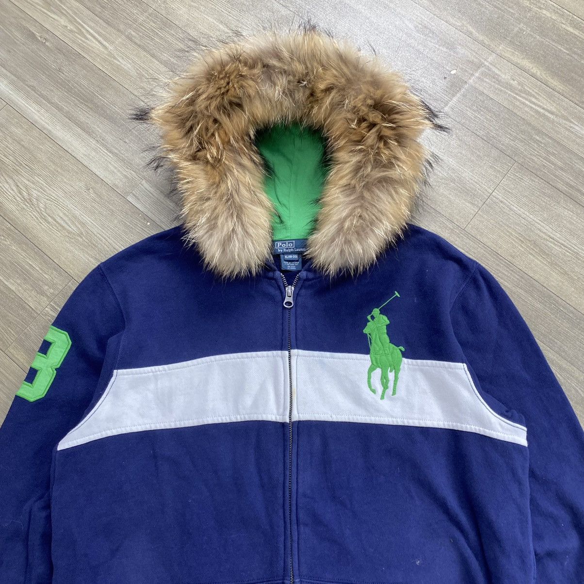 Lo Life 2000s Polo Ralph Lauren Fur ZipHoodie IfSixWasNine LGB Style Size US L / EU 52-54 / 3 - 3 Thumbnail