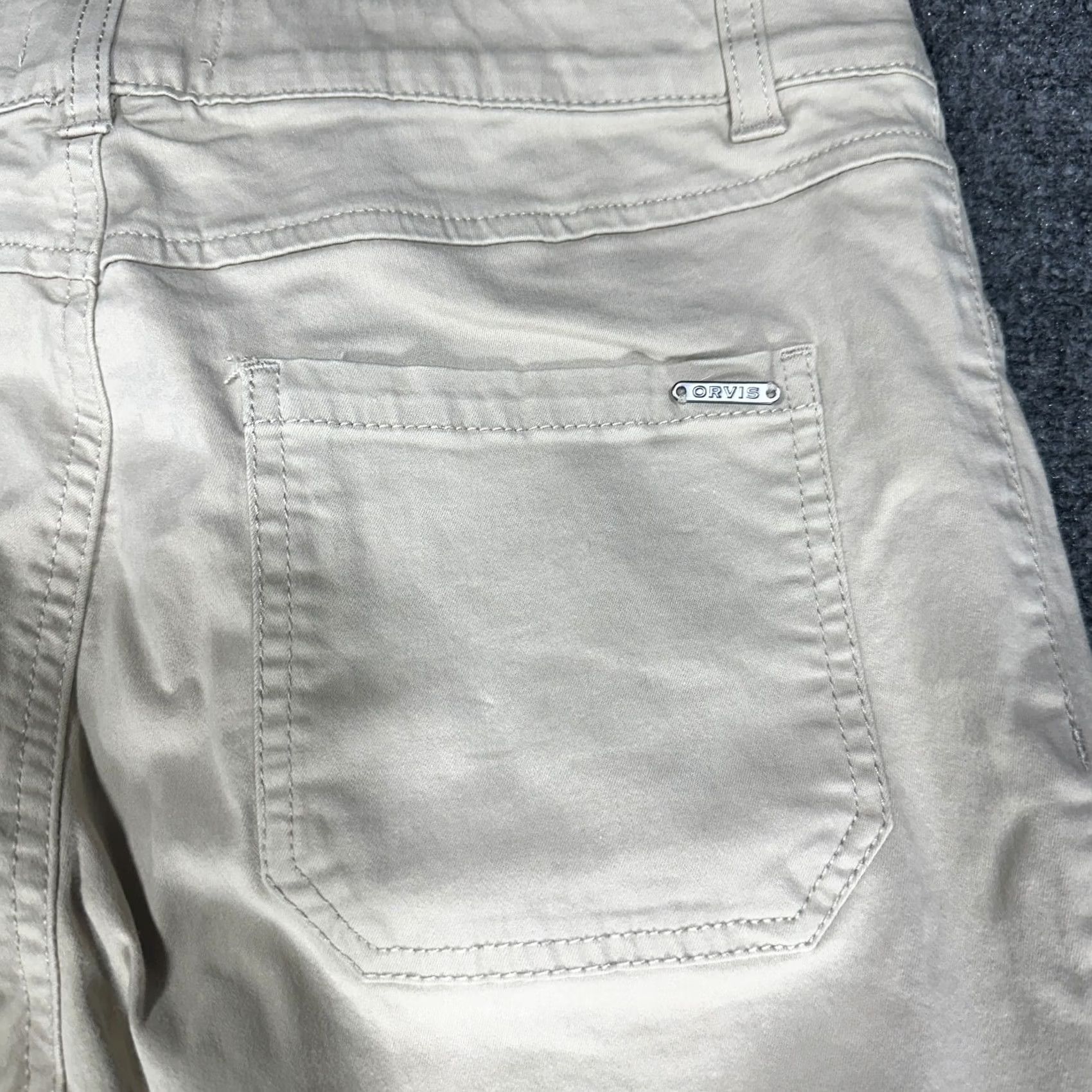 Orvis Orvis Pants Womens 8 Pull On Chino Beige Cotton Blend Stretch Tapered Inseam 27 Pockets Back Pockets Size 30" / US 8 / IT 44 - 8 Thumbnail