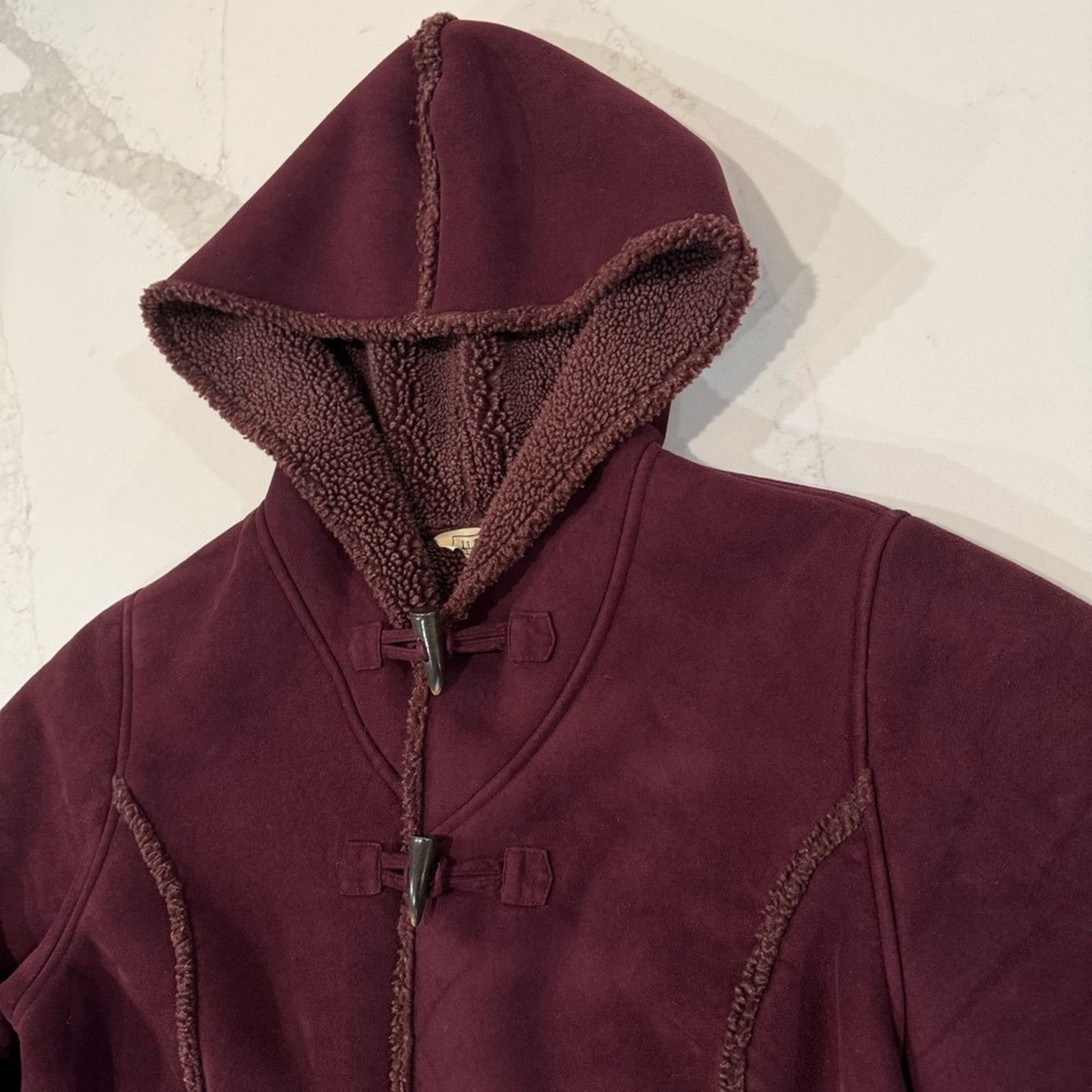 L.L. Bean L.L. Bean FauxSuede Shearling Sherpa Lined Coat Womens Large Size L / US 10 / IT 46 - 3 Thumbnail