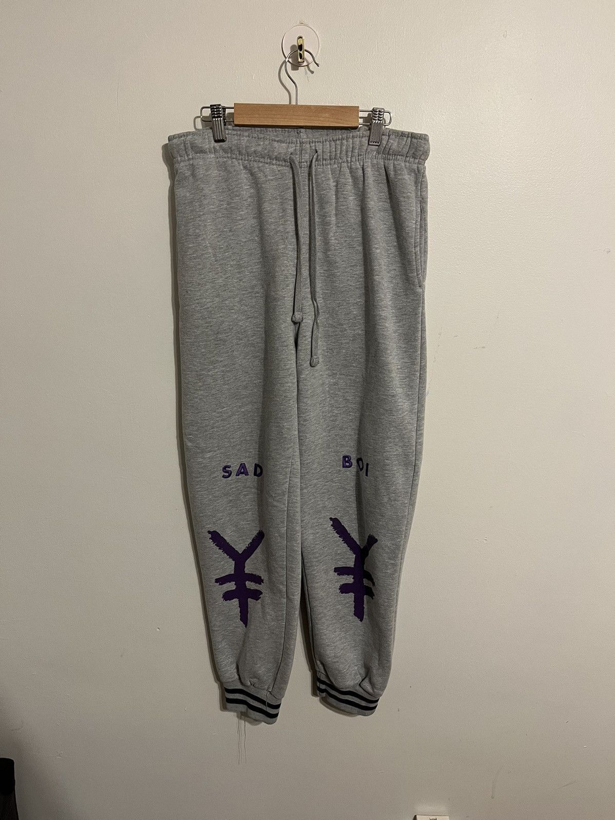 Drain Gang × Sad Boys Vintage2000s Yung Lean Bladee Sad Boiz Embroidered Sweatpant Size US 30 / EU 46 - 1 Thumbnail