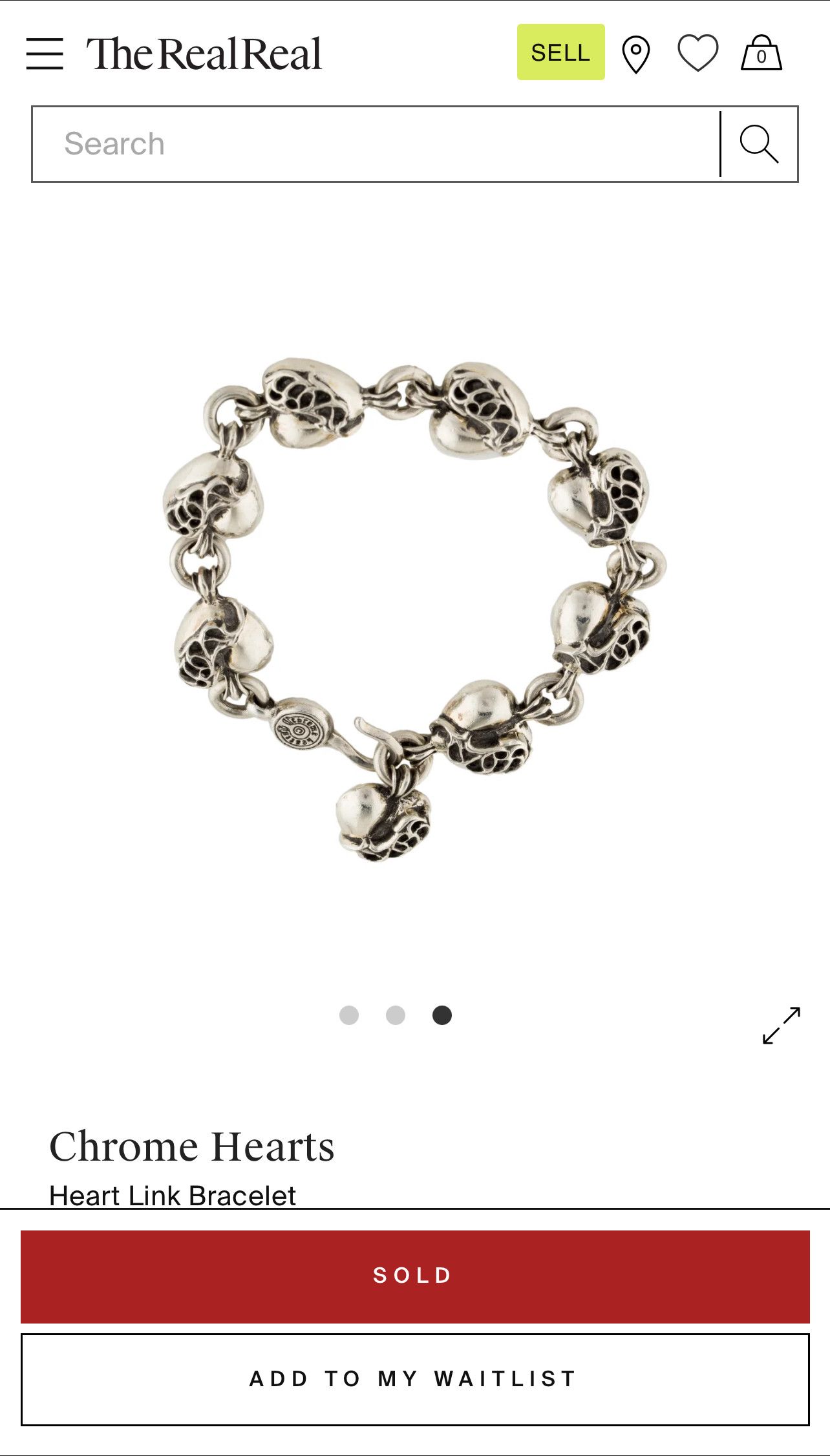 Chrome Hearts Chrome Hearts Heart Link Bracelet Size ONE SIZE - 9 Thumbnail