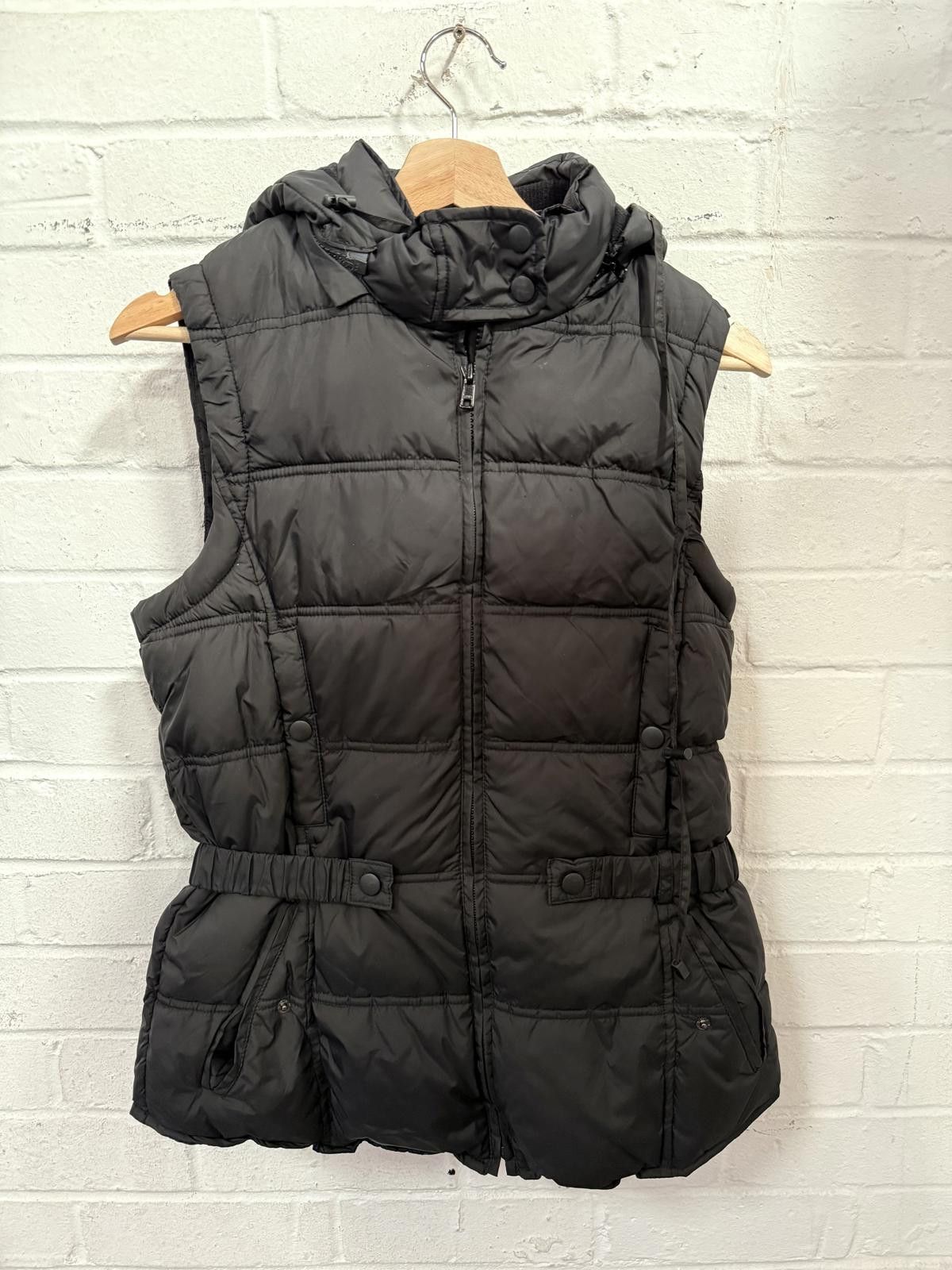 Unknown London Black Women's Puffer Vest with Hood Size M / US 6-8 / IT 42-44 - 1 Thumbnail