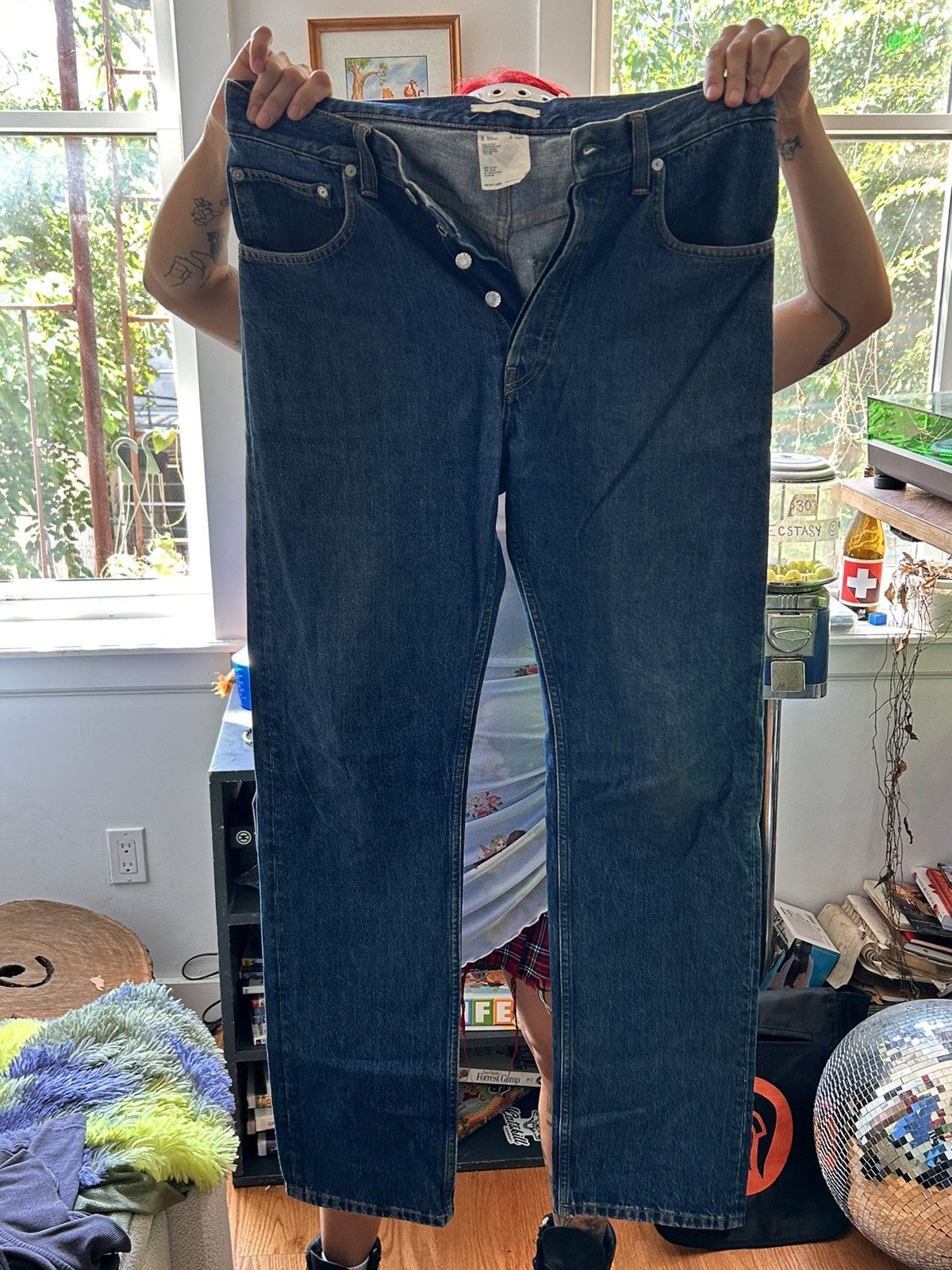 Helmut Lang Unisex Blue Jeans