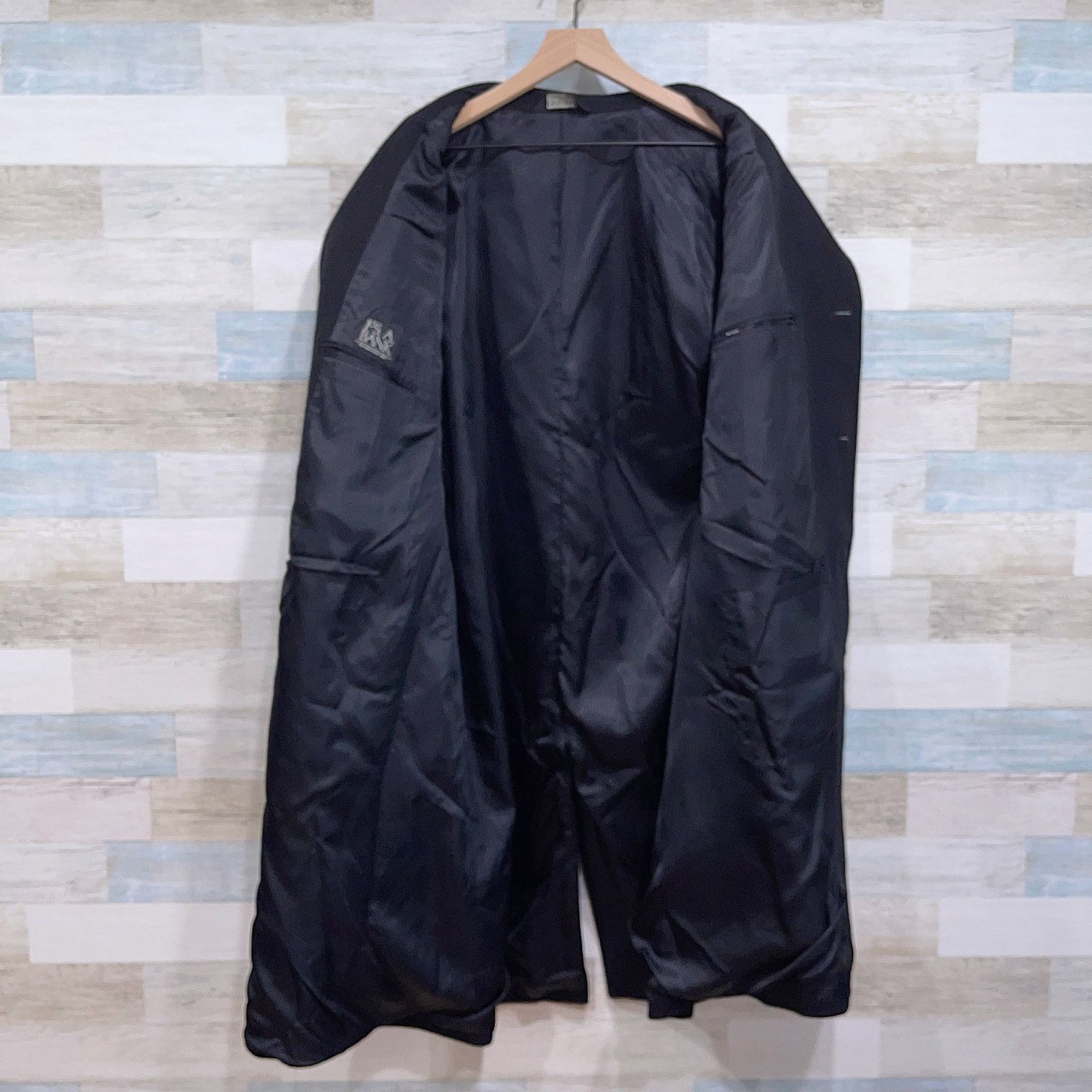Jos. A. Bank Jos A Bank Wool Flannel Long Overcoat Black Mens 46R Size US XL / EU 56 / 4 - 3 Thumbnail