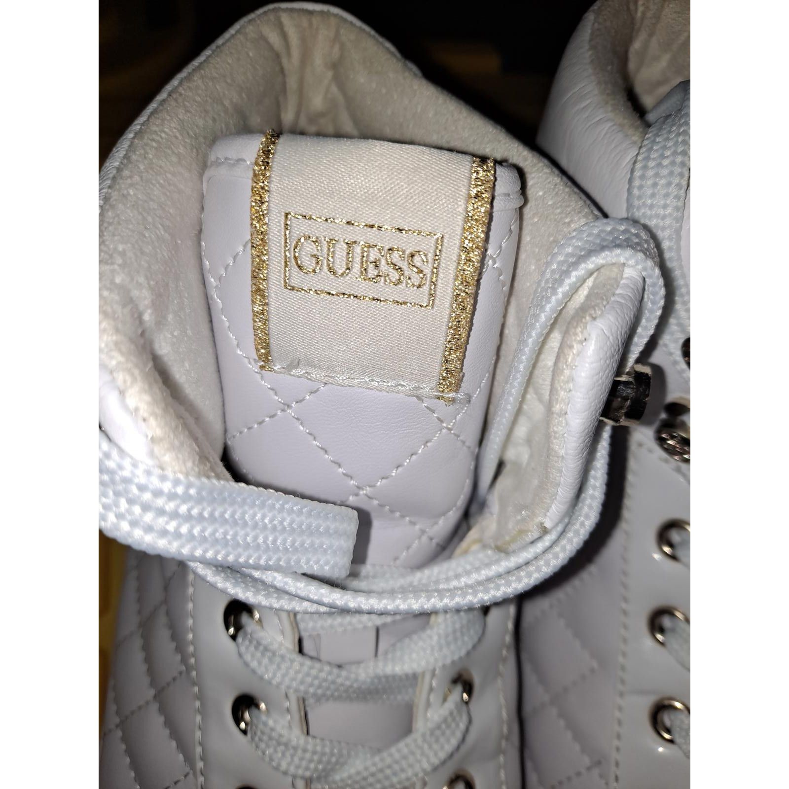 Other Guess White HIgh Tops with Rhinestones and Quilted Sides Siz Size ONE SIZE - 3 Thumbnail