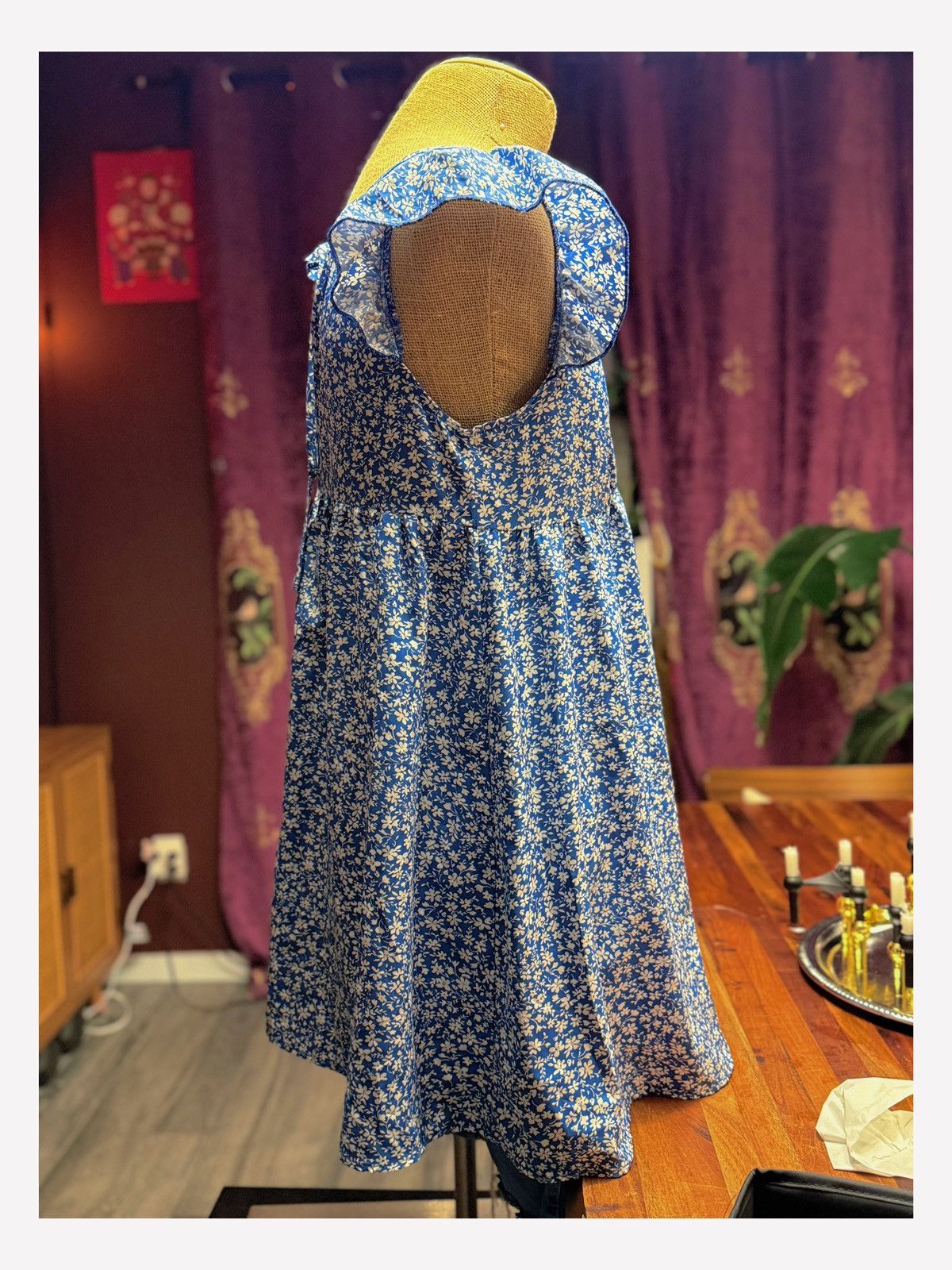 Other Blue Floral Babydoll Dress The sweetest cottagecore vibes Size M / US 6-8 / IT 42-44 - 2 Thumbnail