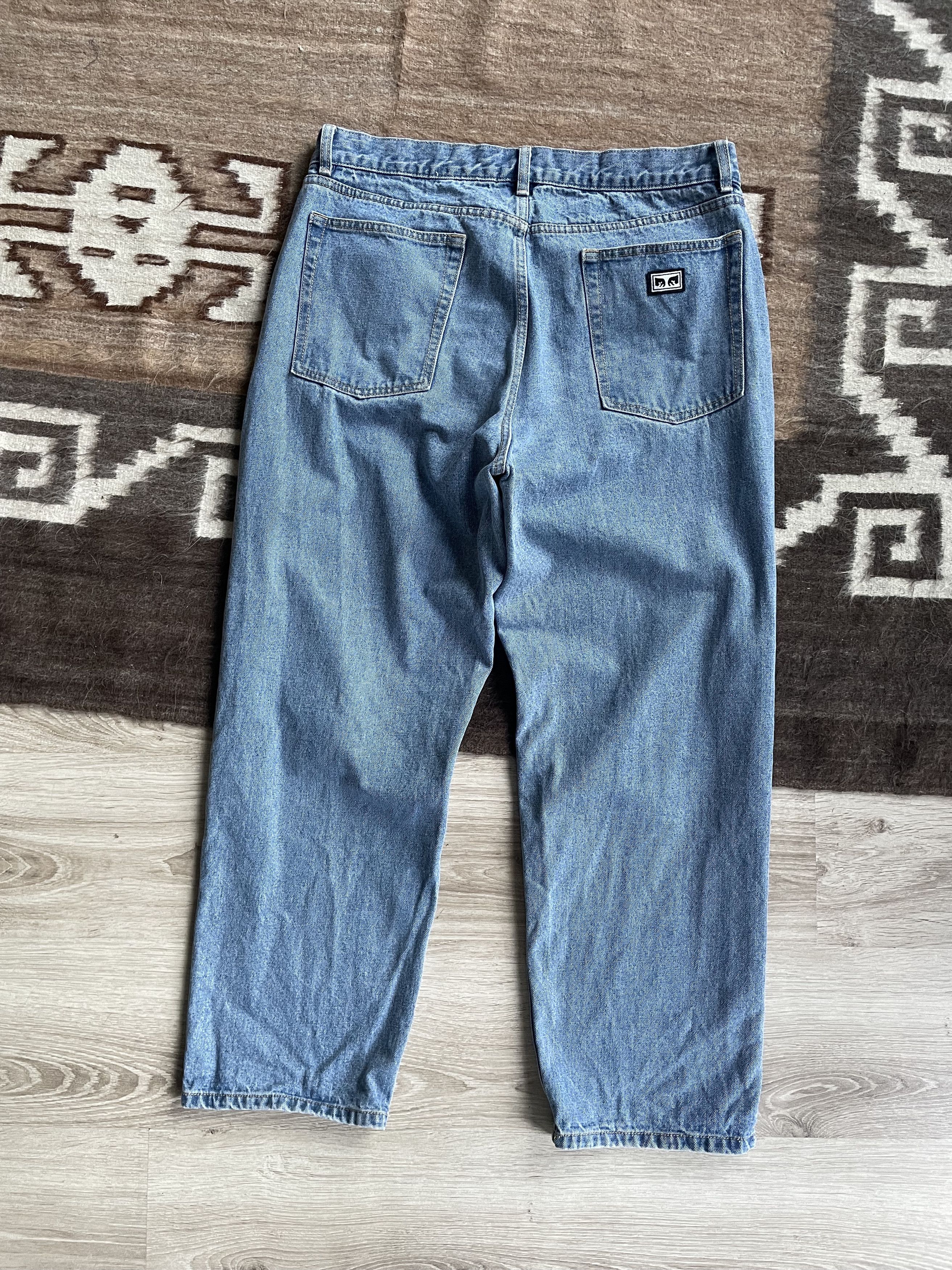 Obey Obey Relaxed Fit Light Blue Denim Jeans 7636AC Size US 36 / EU 52 - 1 Thumbnail