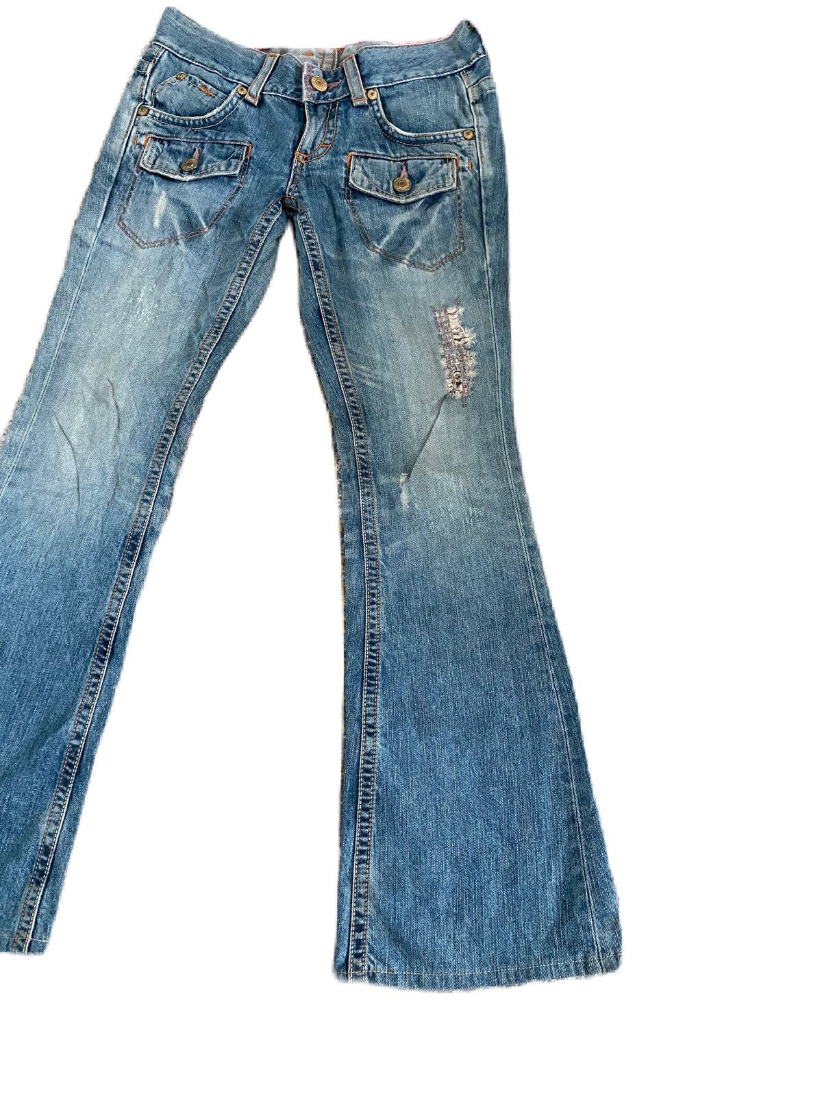 Edwin SUPER FLARE DISTRESS DENIM VENUS SOMETHING BY EDWIN JAPAN Size US 32 / EU 48 - 2 Thumbnail
