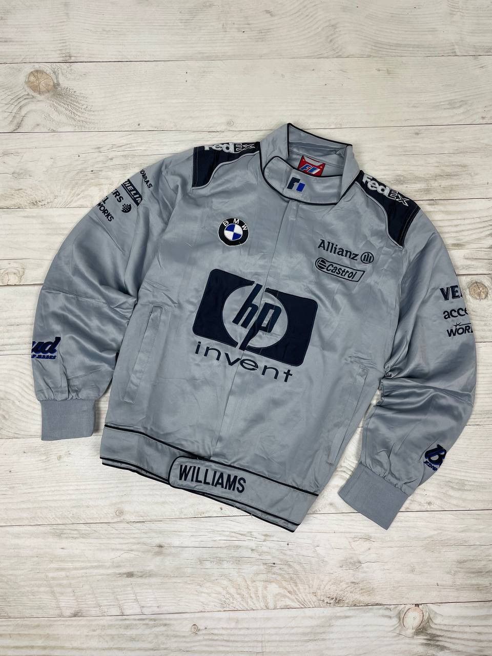 image of Bmw Williams F1 Team Castore Racing Jacket 90's Nascar in Grey, Men's (Size Small)