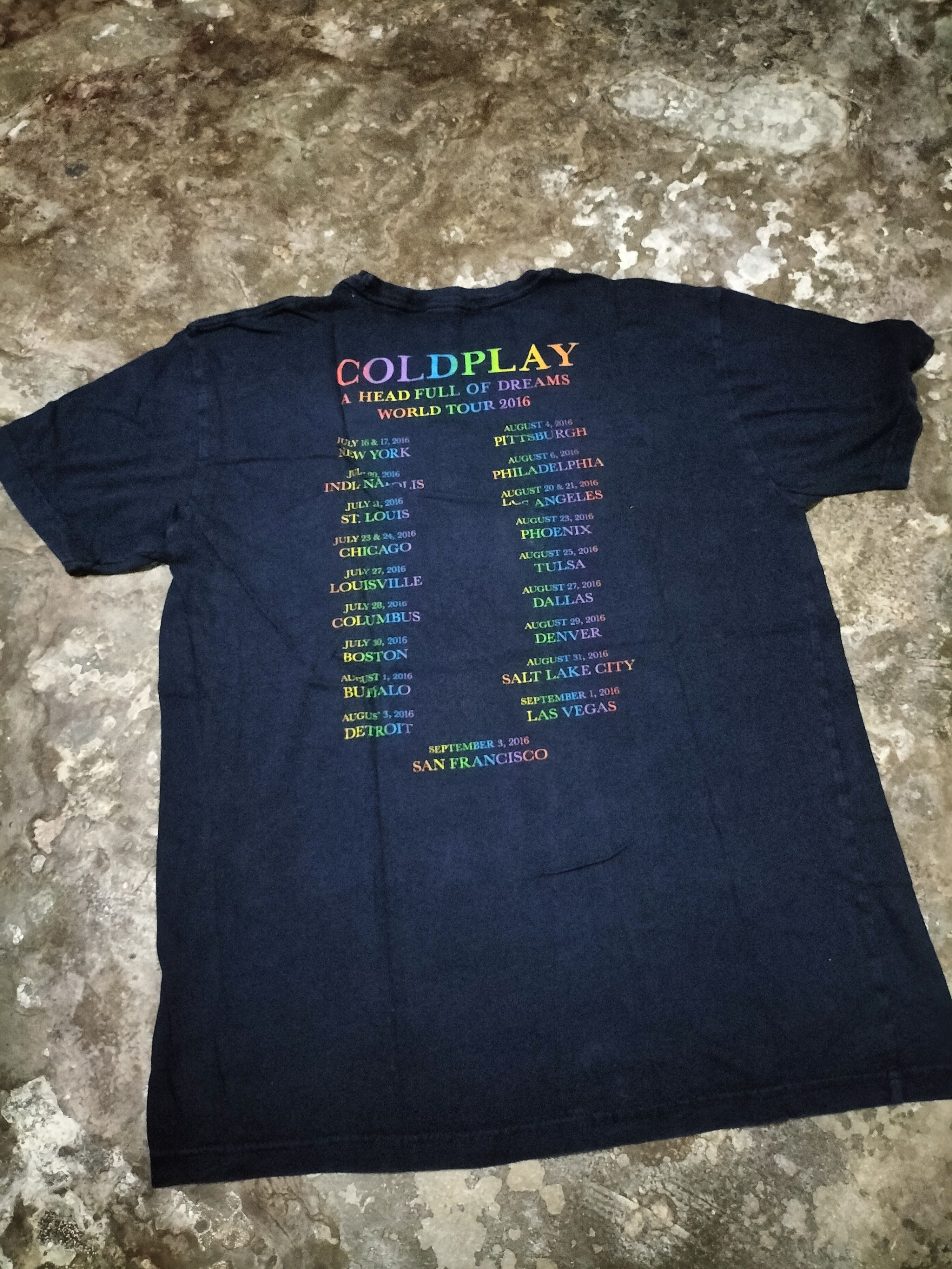Band Tees Cold Play World Tour Head Of Dreams San Francisco 2016 LGBT Size US M / EU 48-50 / 2 - 3 Thumbnail