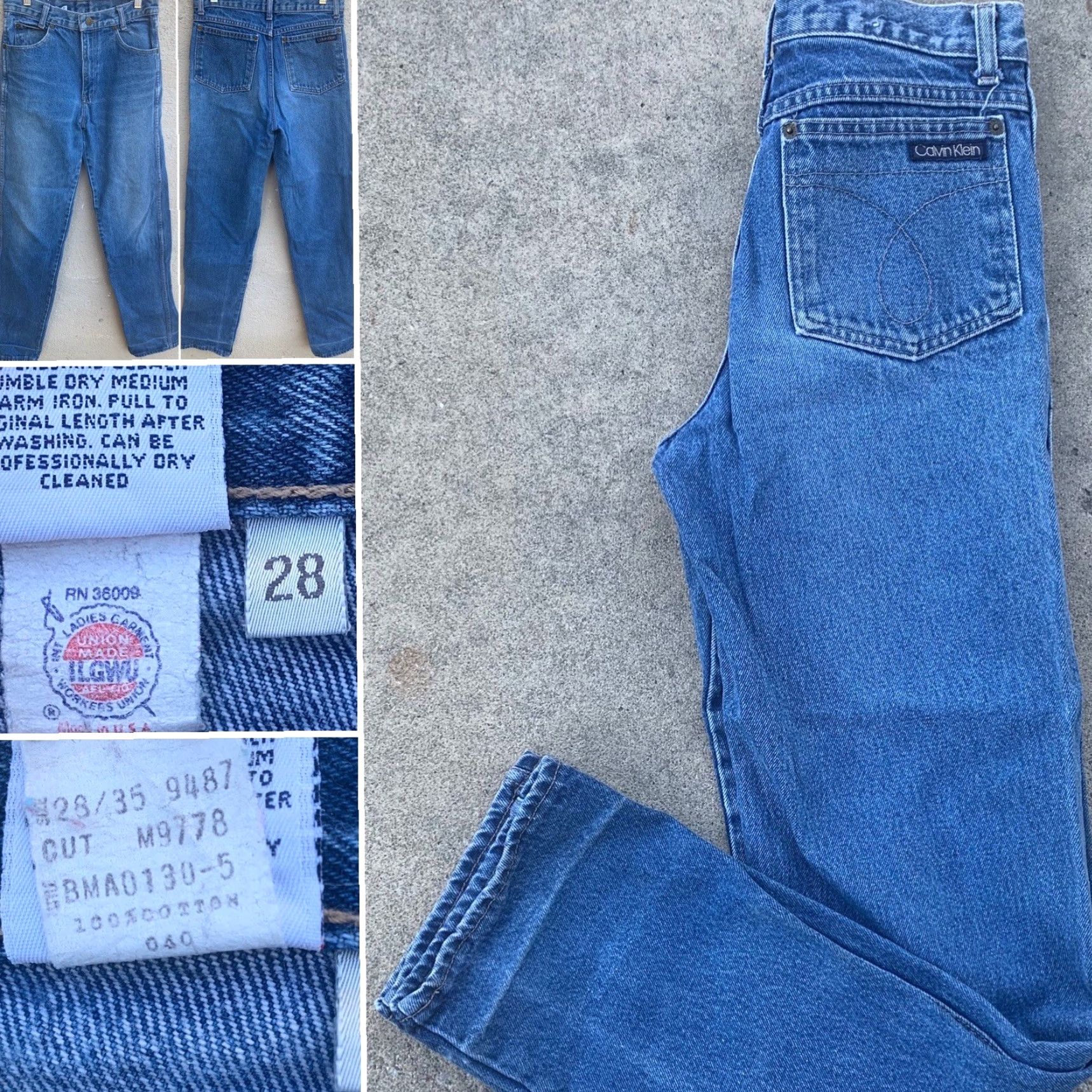 Calvin Klein VINTAGE Calvin Klein Jeans High Waist Union Label Size 28 Made In USA Denim Blue Jeans Size 28" / US 6 / IT 42 - 2 Thumbnail
