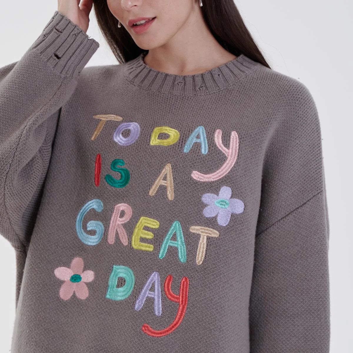 Other women's loose letter embroidered sweater Size M / US 6-8 / IT 42-44 - 4 Thumbnail