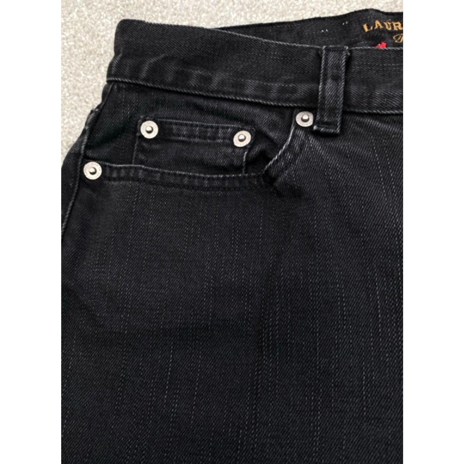 Ralph Lauren Lauren Ralph Lauren Jeans Women Bootcut Denim Black 6 Adult Regular 29" 30" Inseam 5786 Size 28" / US 6 / IT 42 - 4 Thumbnail