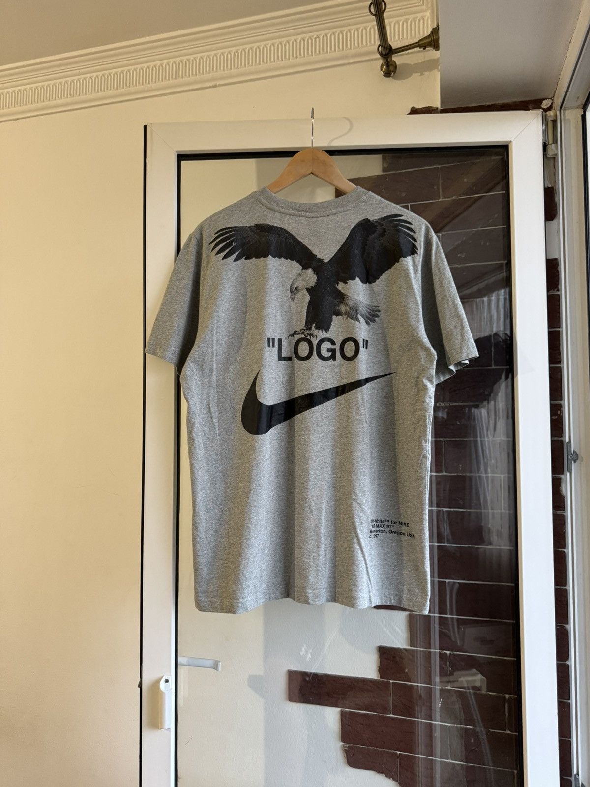 Nike × Off-White Nike x Off-White Virgil Ablo Logo gray Tshirt Size US L / EU 52-54 / 3 - 2 Thumbnail