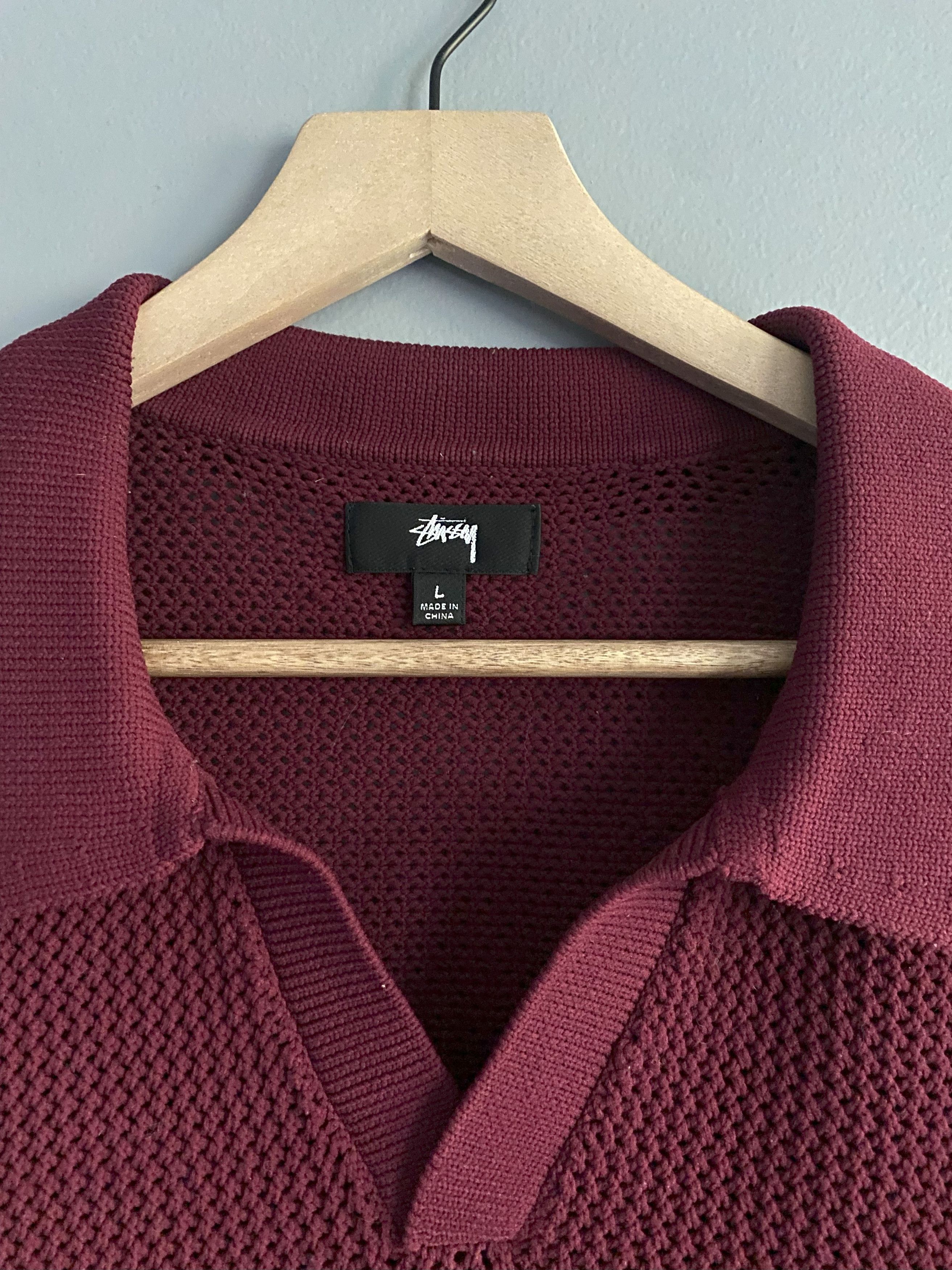 Stussy Stussy Cable Knit Polo Size US L / EU 52-54 / 3 - 3 Thumbnail