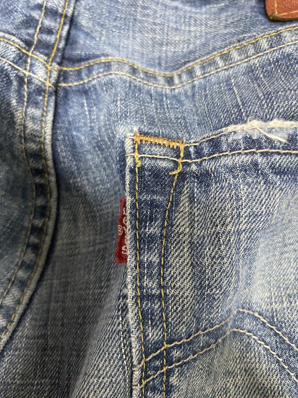 Levi's Size 31x32.5 Vintage Levis 502 Distressed Jeans Faded Pants Size US 31 - 10 Thumbnail