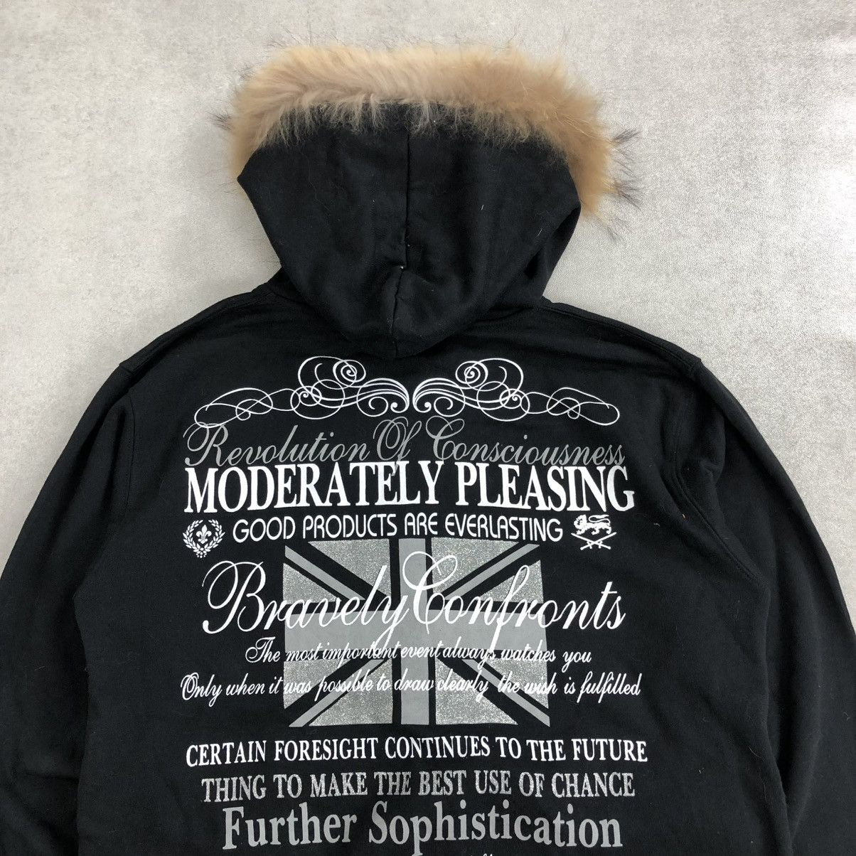 If Six Was Nine × Japanese Brand × Le Grande Bleu (L.G.B.) 2000s Beaumont Carr Grunge Gothic Punk Poem Fur Zip Hoodie Size US L / EU 52-54 / 3 - 13 Thumbnail