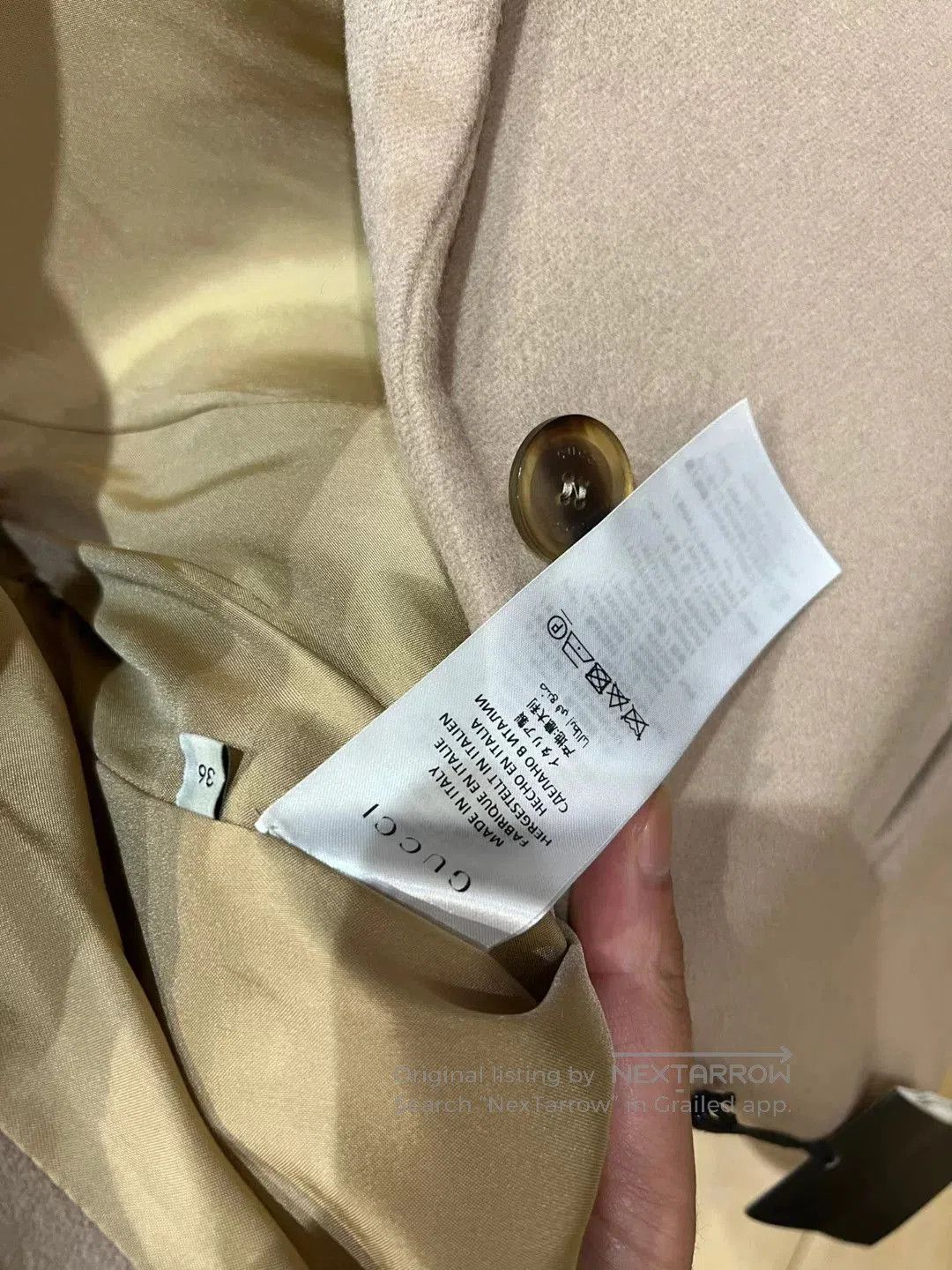 Gucci gucci long beige coat with tags. Size S / US 4 / IT 40 - 4 Thumbnail