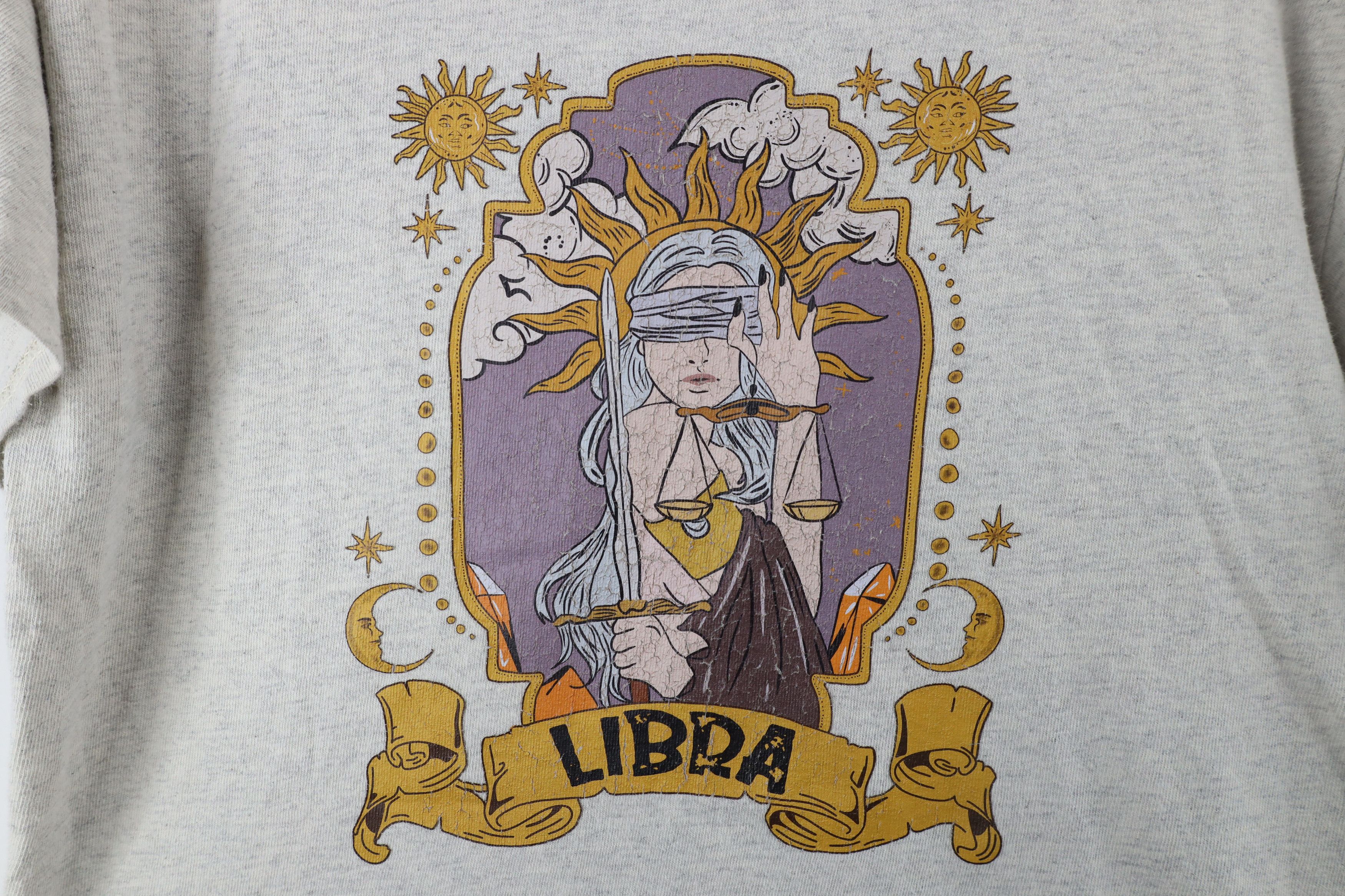 Vintage Vintage 90s Streetwear Libra Horoscope Sign T-Shirt Size M / US 6-8 / IT 42-44 - 4 Thumbnail