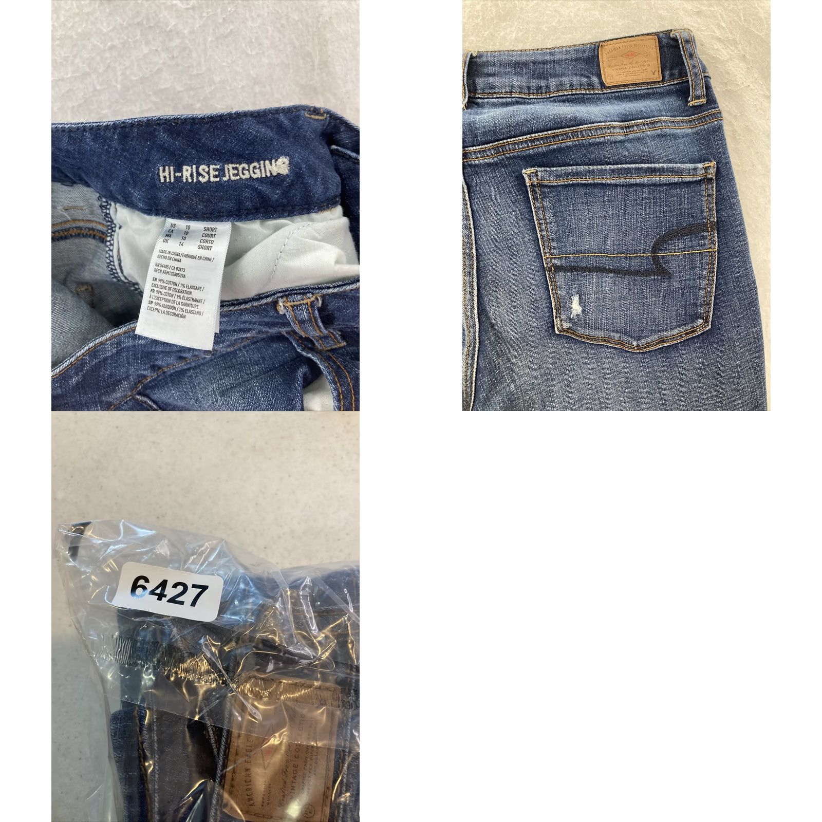 American Eagle Outfitters American Eagle Outfitters Jegging Women's 10 High Rise Jeans Black Distressed Stretch Slim Shape Denim Jeans 10 Womens Jegging Size 32" / US 10 / IT 46 - 8 Thumbnail