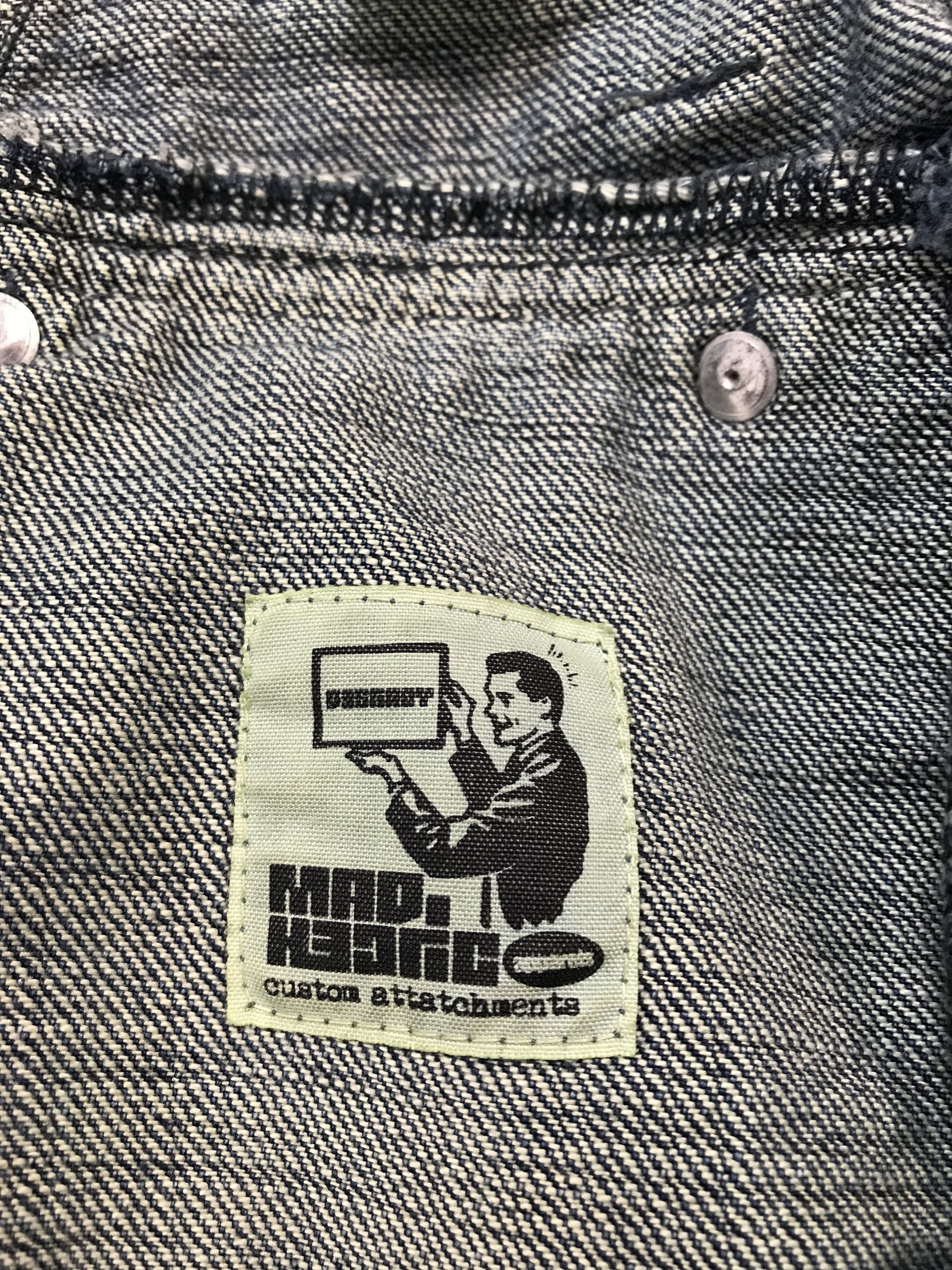 realmad HECTIC Mad Hectic Indigo Denim Jeans Buttonfly Slash Pockets Size US 34 / EU 50 - 8 Thumbnail