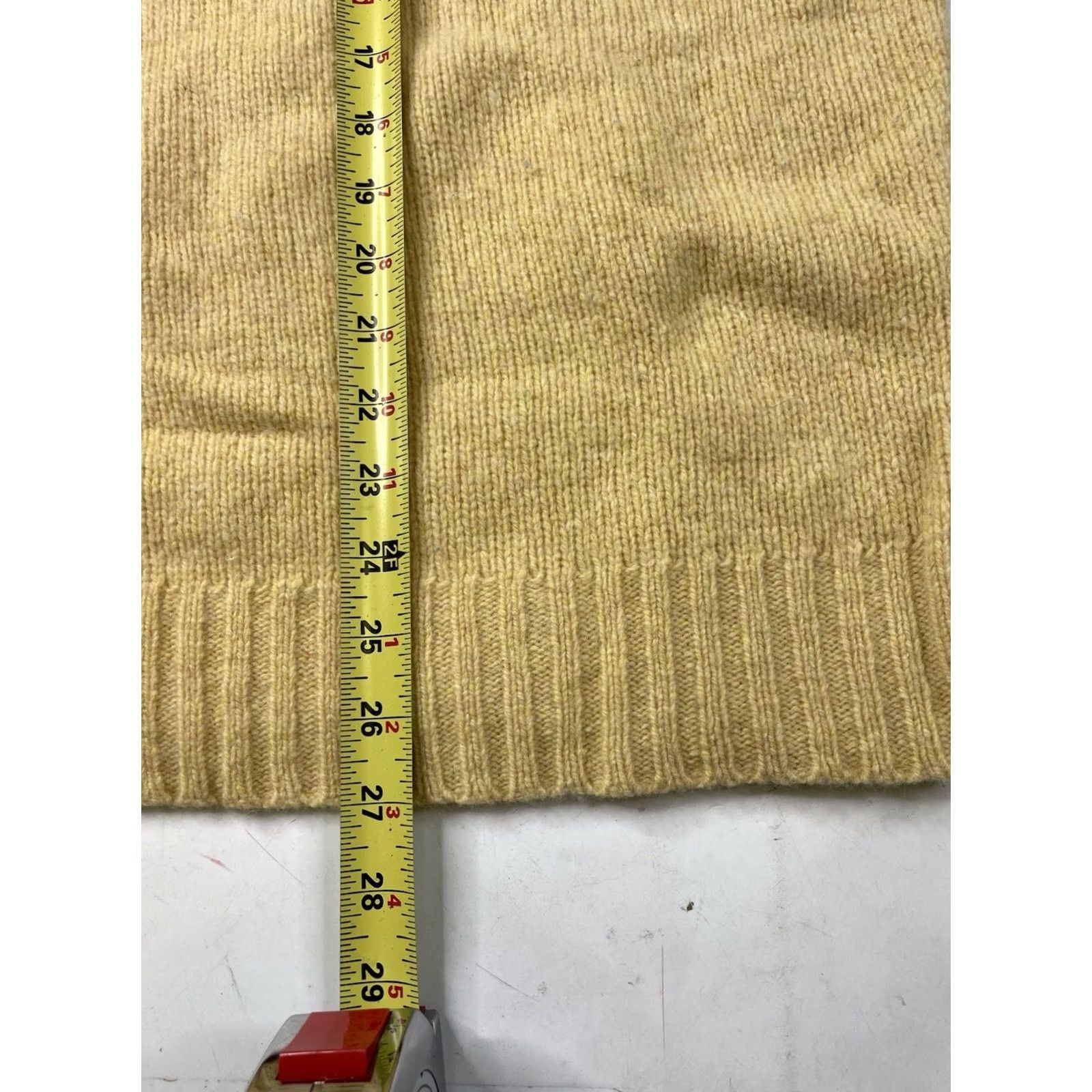 Polo Ralph Lauren Polo Ralph Lauren Knit Sweater Mens 2XL Crew Neck Cable-Knit Angora Wool Merino Wool Yellow Size US XXL / EU 58 / 5 - 6 Thumbnail