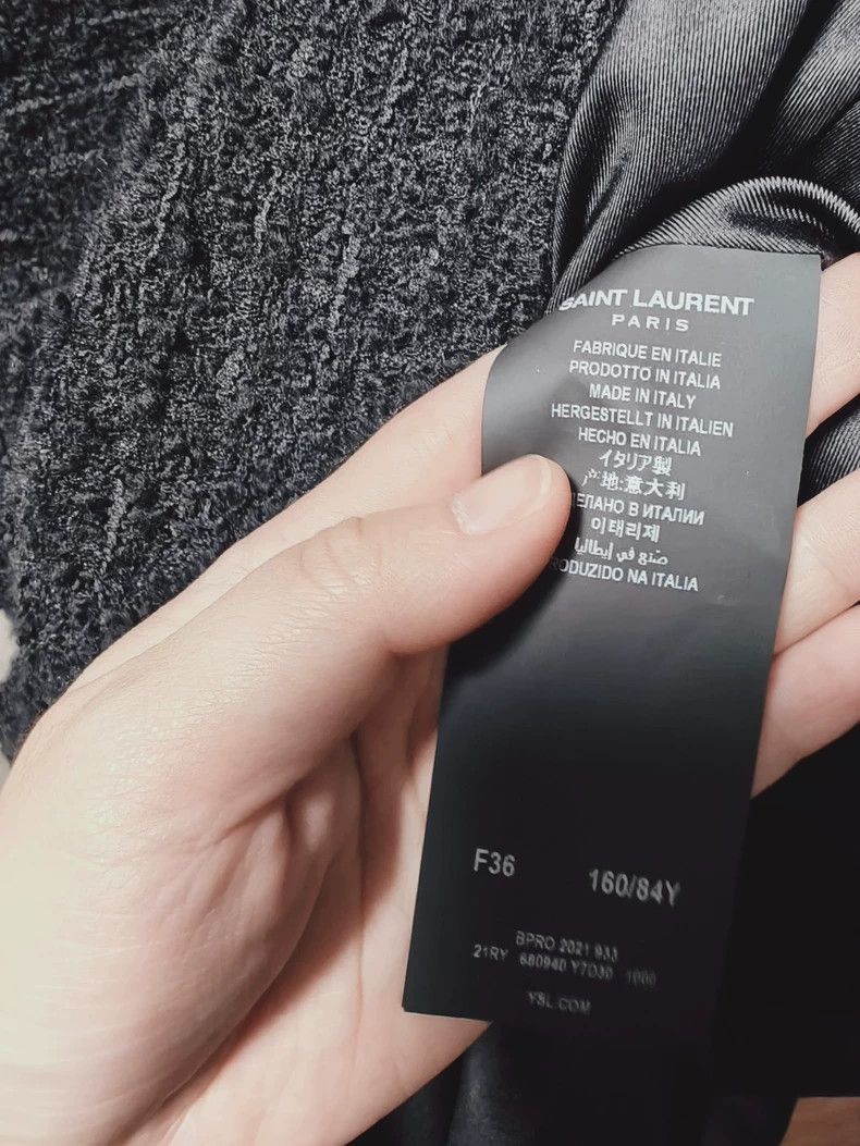 Saint Laurent Paris Saint Laurent Paris Black short sleeved dress-2506 Size US 32 / EU 48 - 4 Thumbnail