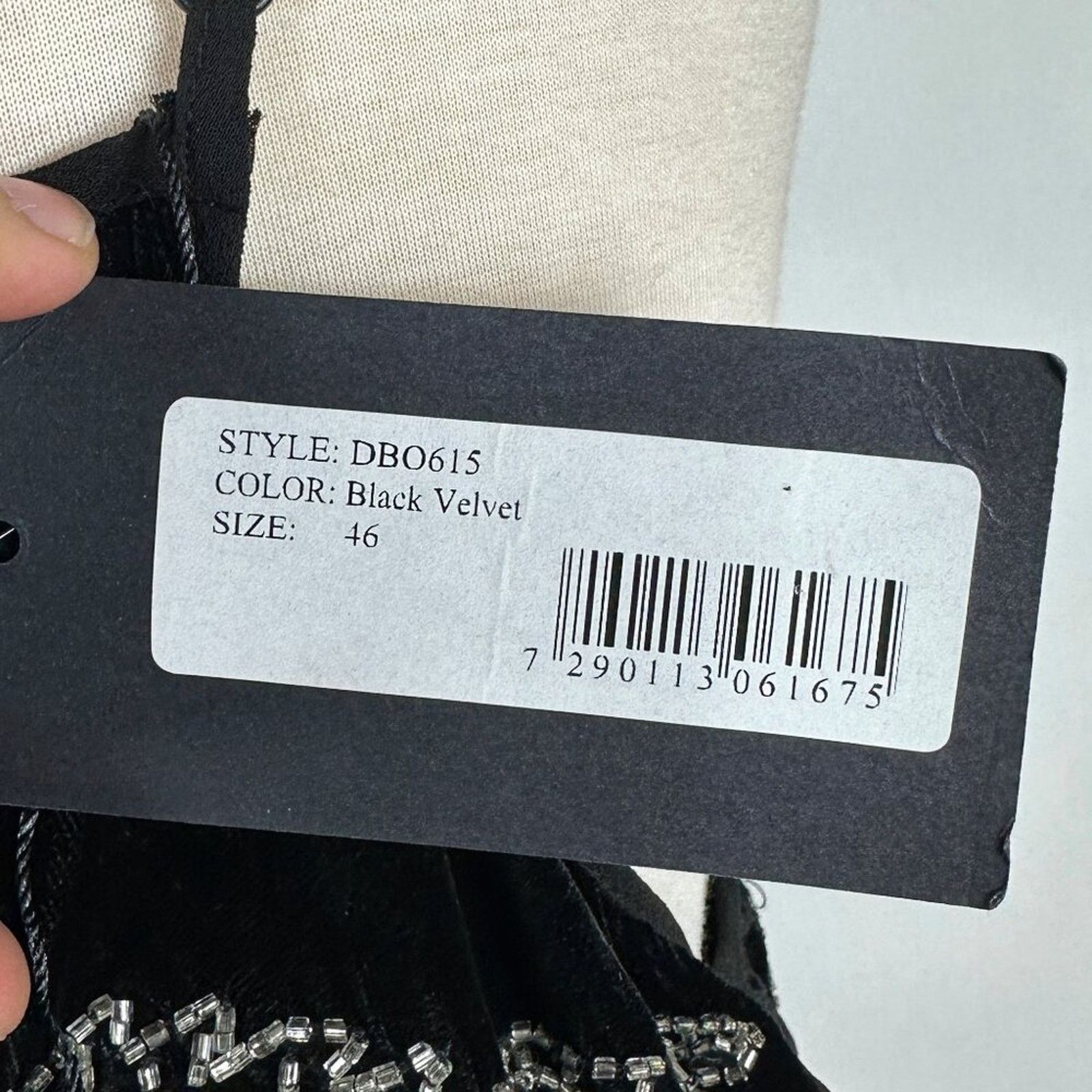Dodo Bar Or Dodo Bar Or Agnes Black Velvet Beaded Asymmetrical Dress Size L / US 10 / IT 46 - 5 Thumbnail