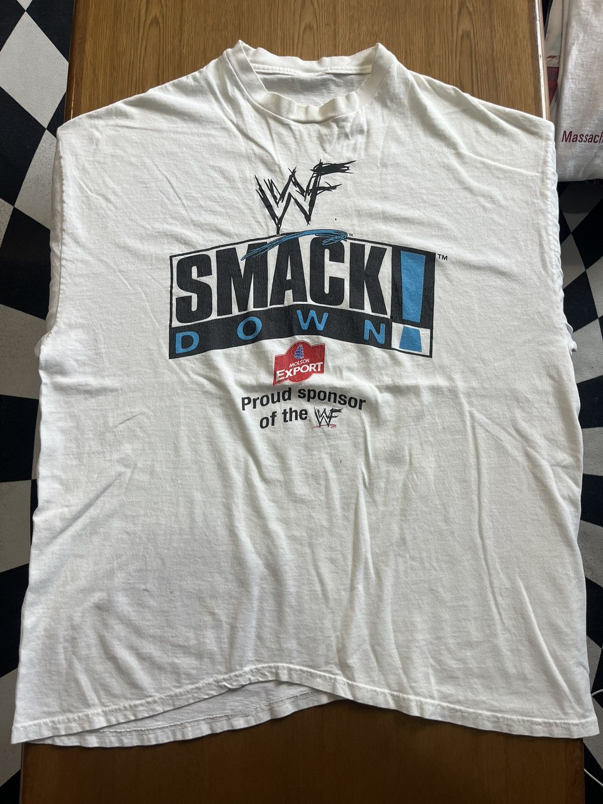 WWF Vintage WWF Smack Down ! Molson Export Sponsor 90’s Tshirt Size US XL / EU 56 / 4 - 3 Thumbnail